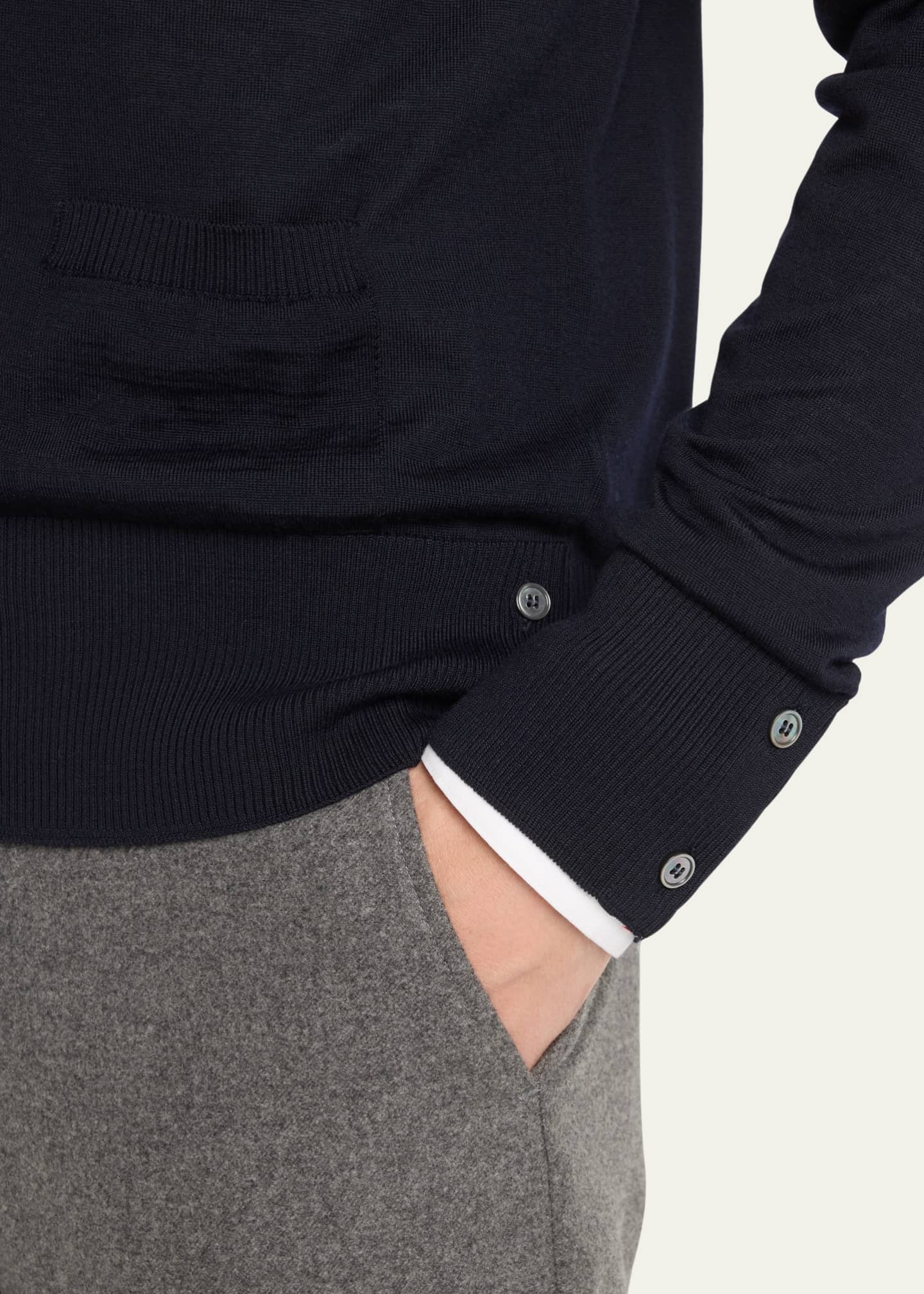 Thom Browne Navy 4-Bar Cardigan