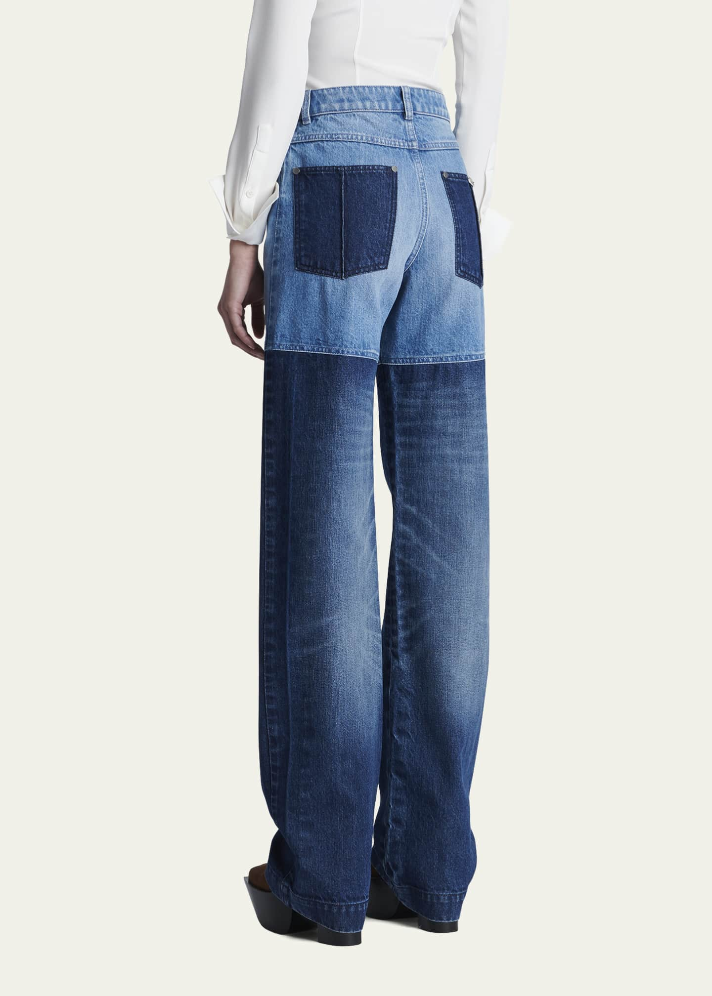 Peter Do Combo Denim Straight-Leg Jeans - Bergdorf Goodman