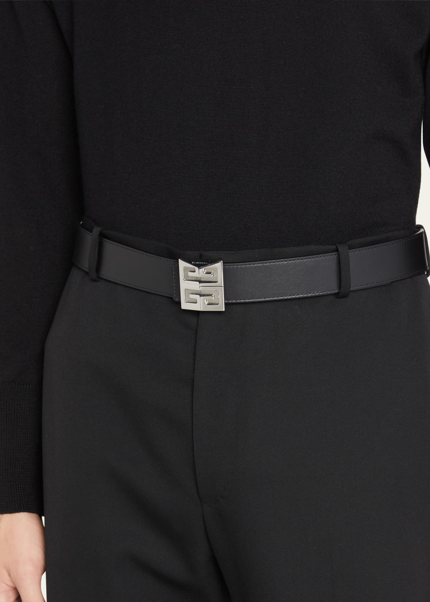 Givenchy Men's Reversible 4G Leather Belt Image 2 of 3