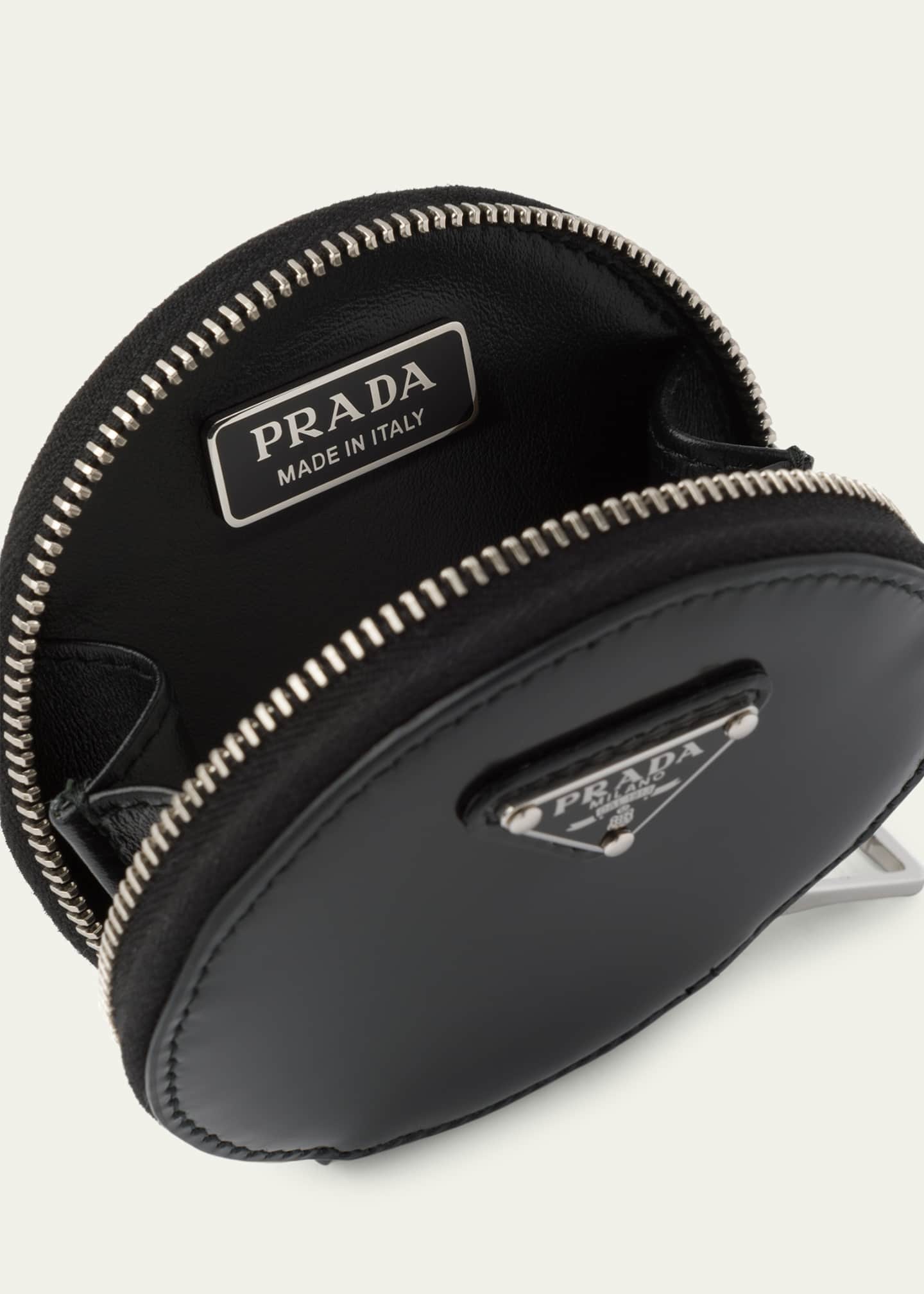 Prada Mini Round Leather Pouch Image 3 of 3