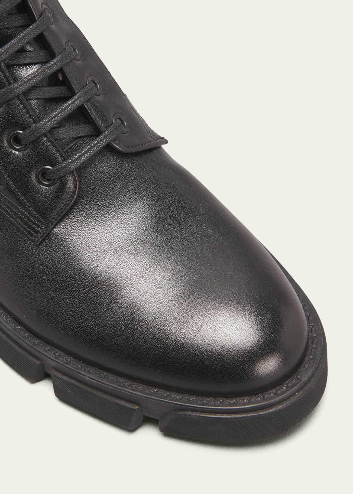 Givenchy Men's Terra Leather Lace-Up Combat Boots