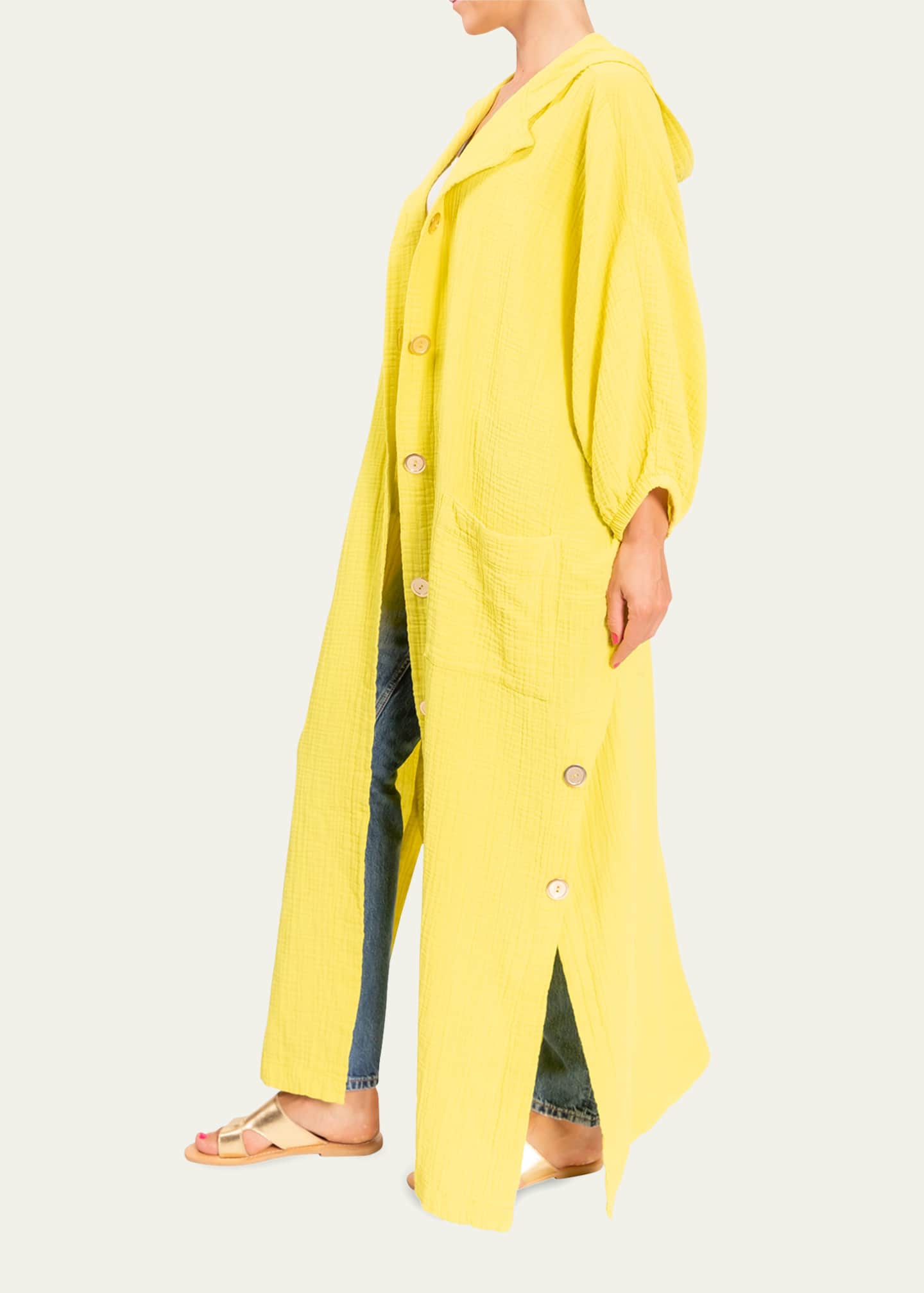 Everyday Ritual Jade Cotton Gauze ButtonFront Coverup Bergdorf Goodman