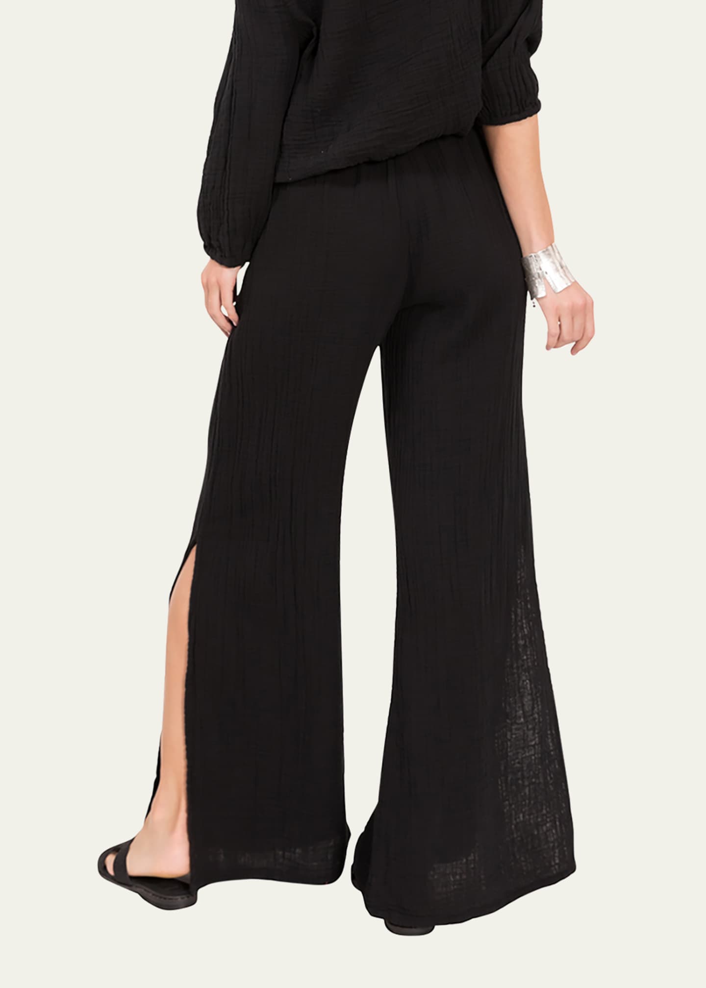 Everyday Ritual Riley Slit WideLeg Cotton Gauze Pants Bergdorf Goodman