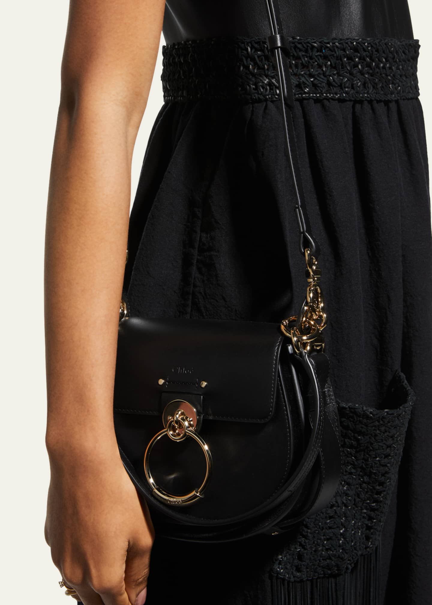 Chloe Tess Small Crossbody Bag, Black