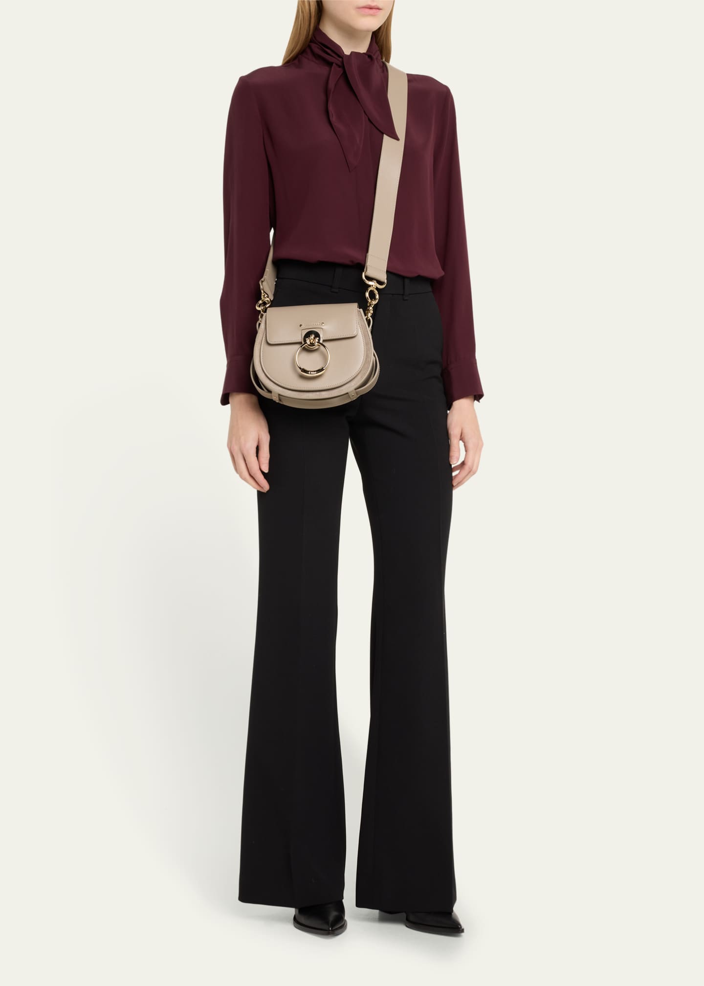 Chloe Tess Small Crossbody Bag in Leather