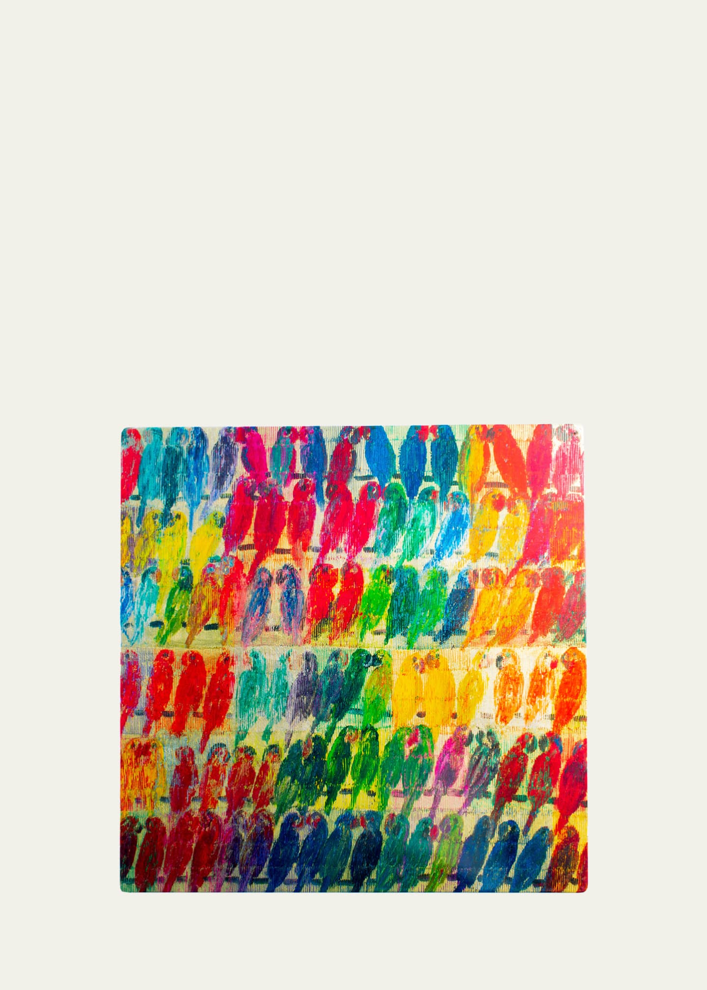 Hunt Slonem Lories Lacquered Placemat Bergdorf Goodman