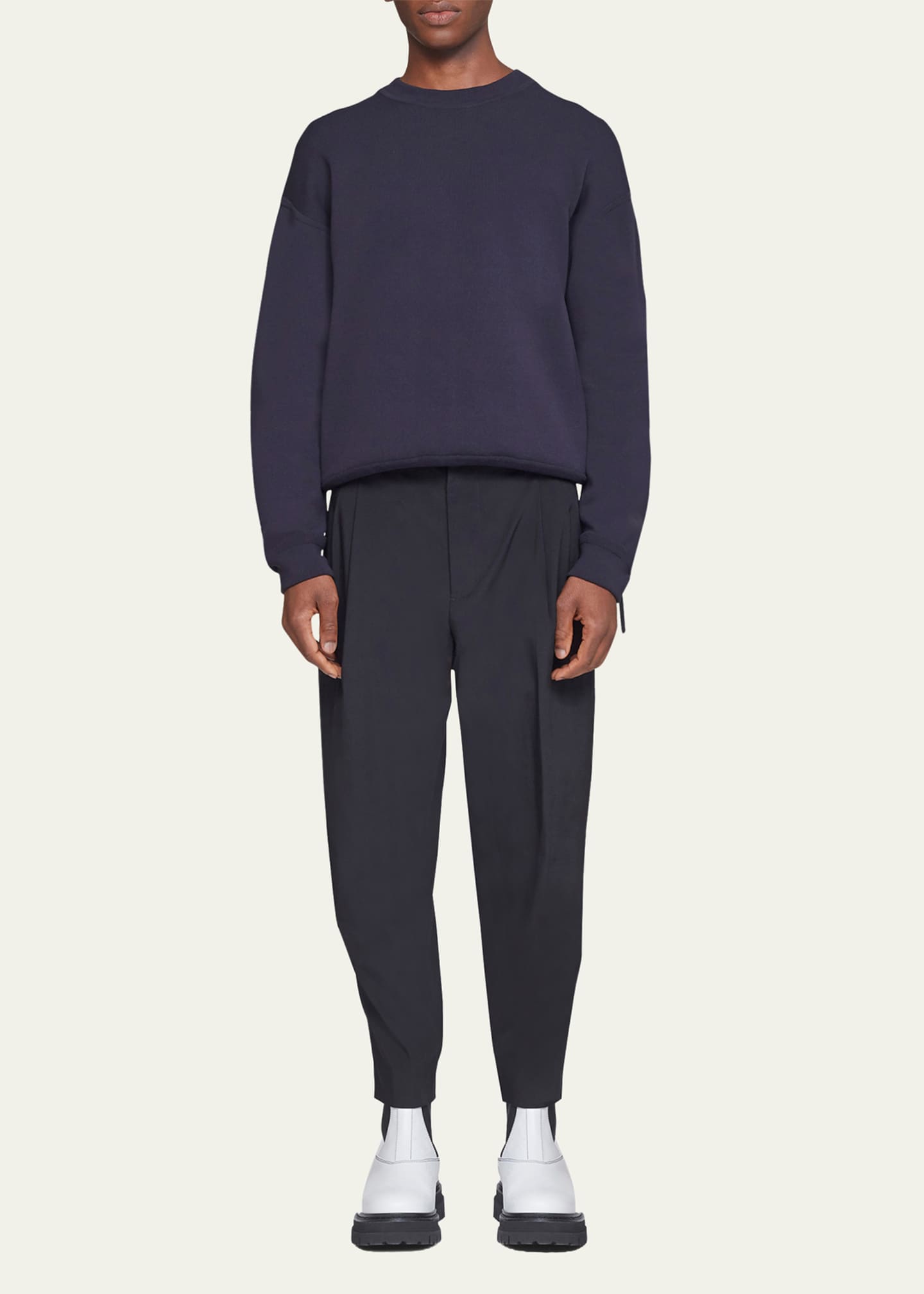 3.1 Phillip Lim Men's Drop-Crotch Tapered Trousers Image 2 of 5