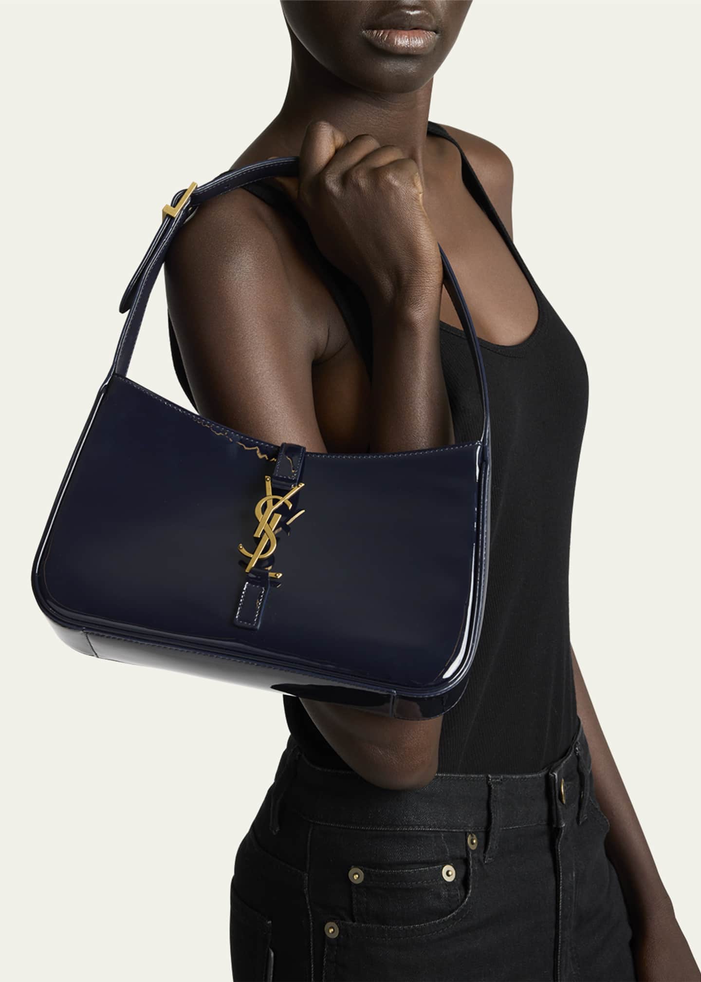 Saint Laurent Le 5 A 7 YSL Shoulder Bag in Patent Leather Image 2 of 5
