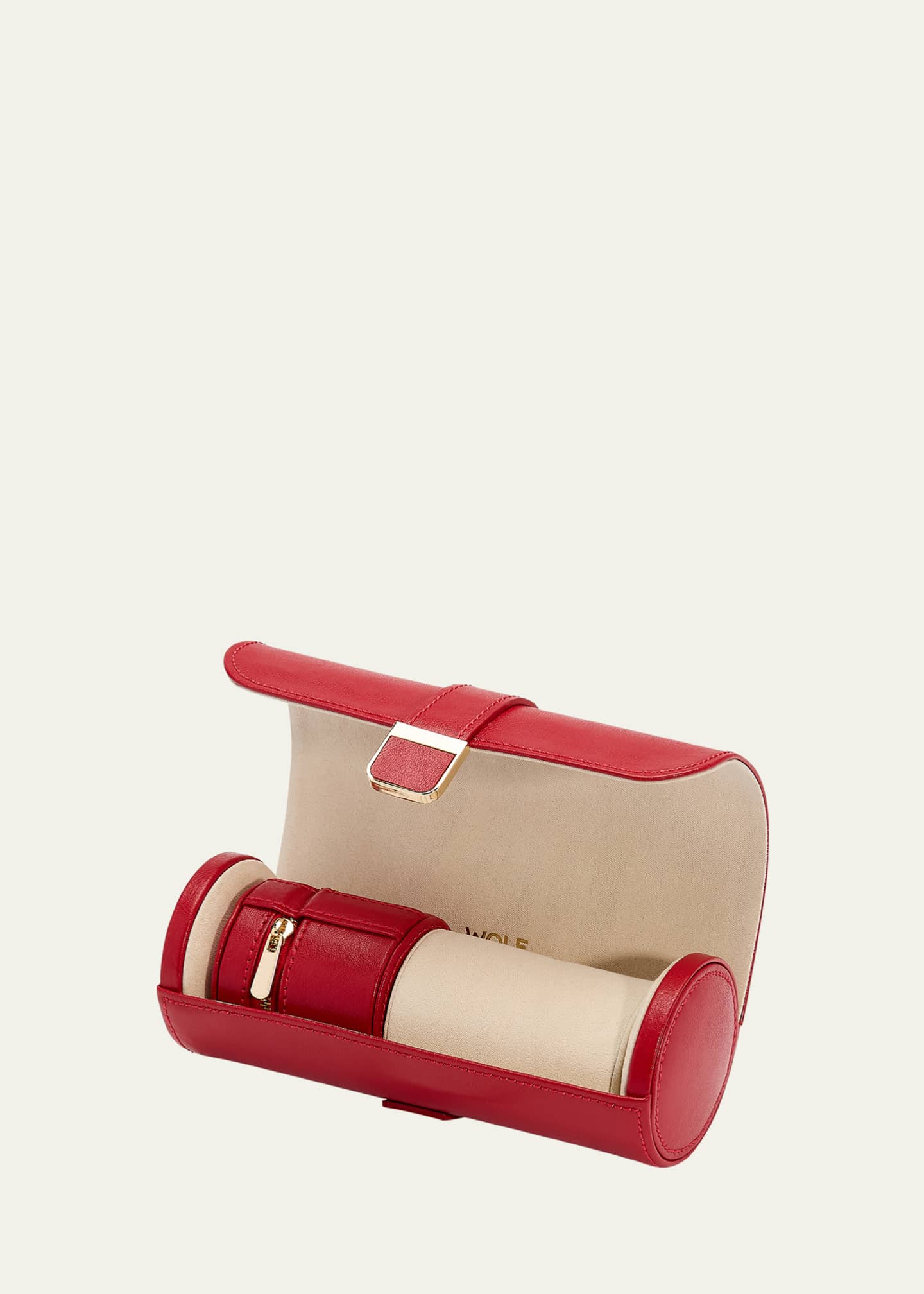 WOLF Palermo Double Watch Roll & Jewelry Pouch Image 3 of 5