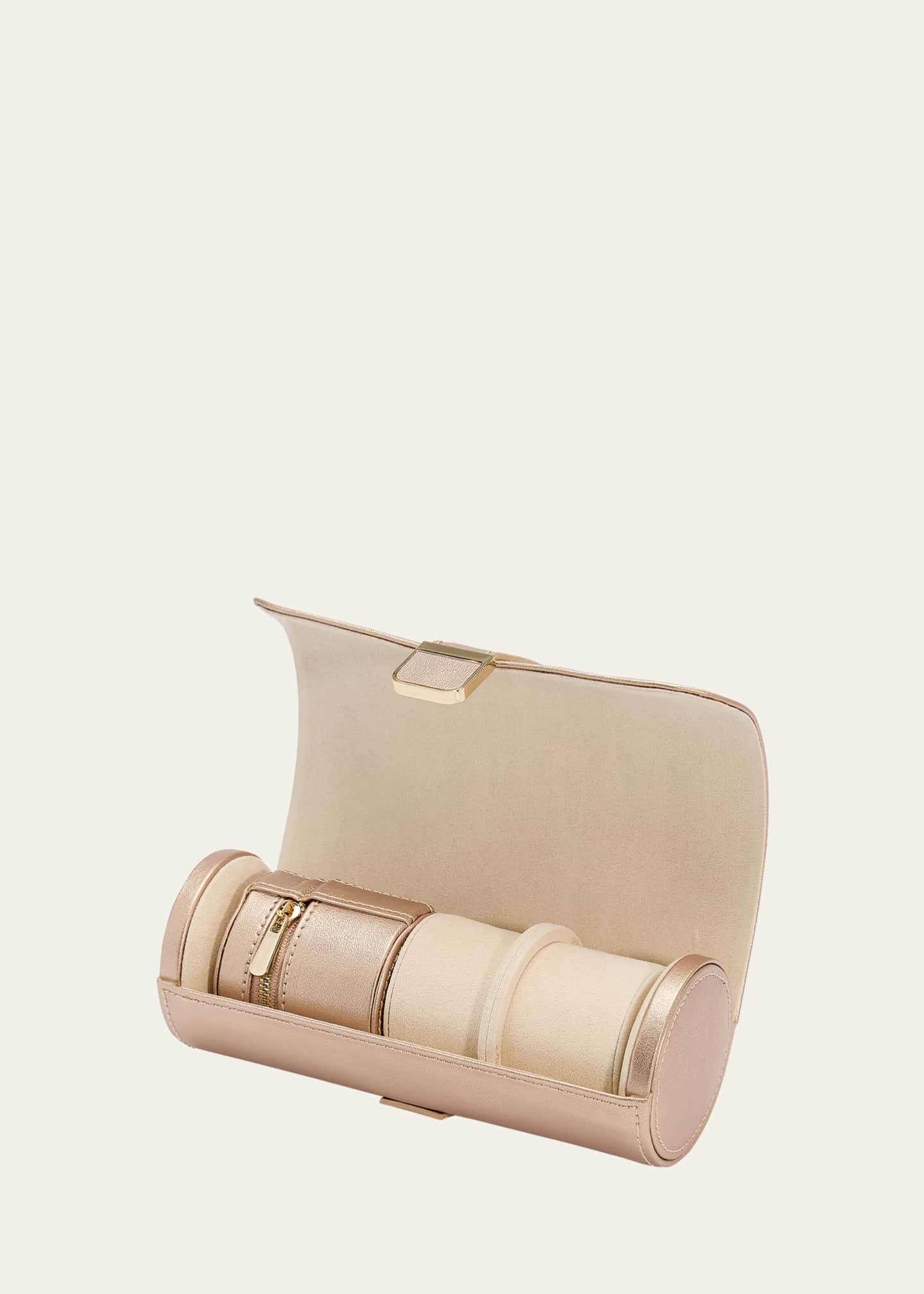WOLF Palermo Double Watch Roll & Jewelry Pouch Image 3 of 5