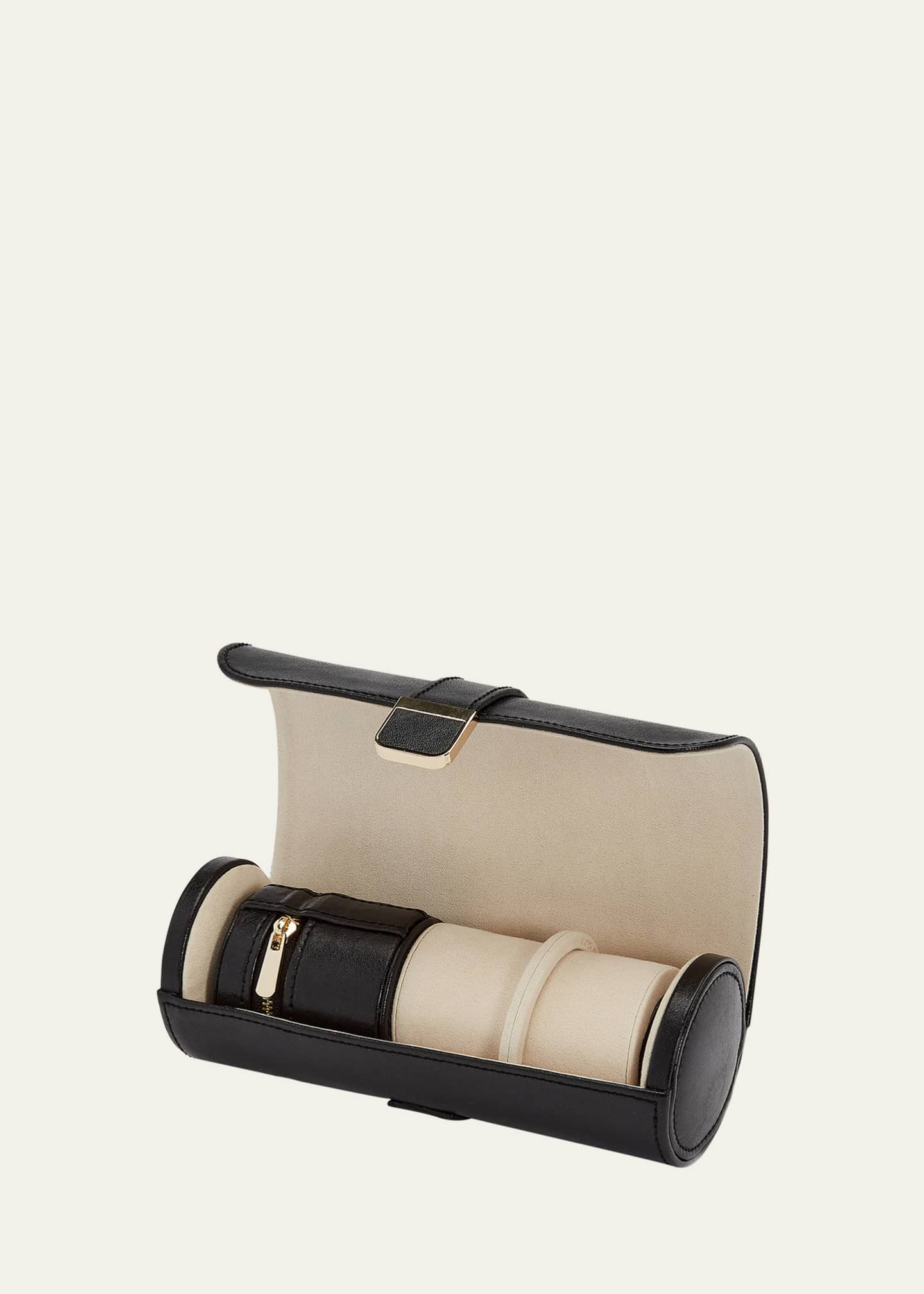 WOLF Palermo Double Watch Roll & Jewelry Pouch Image 3 of 5