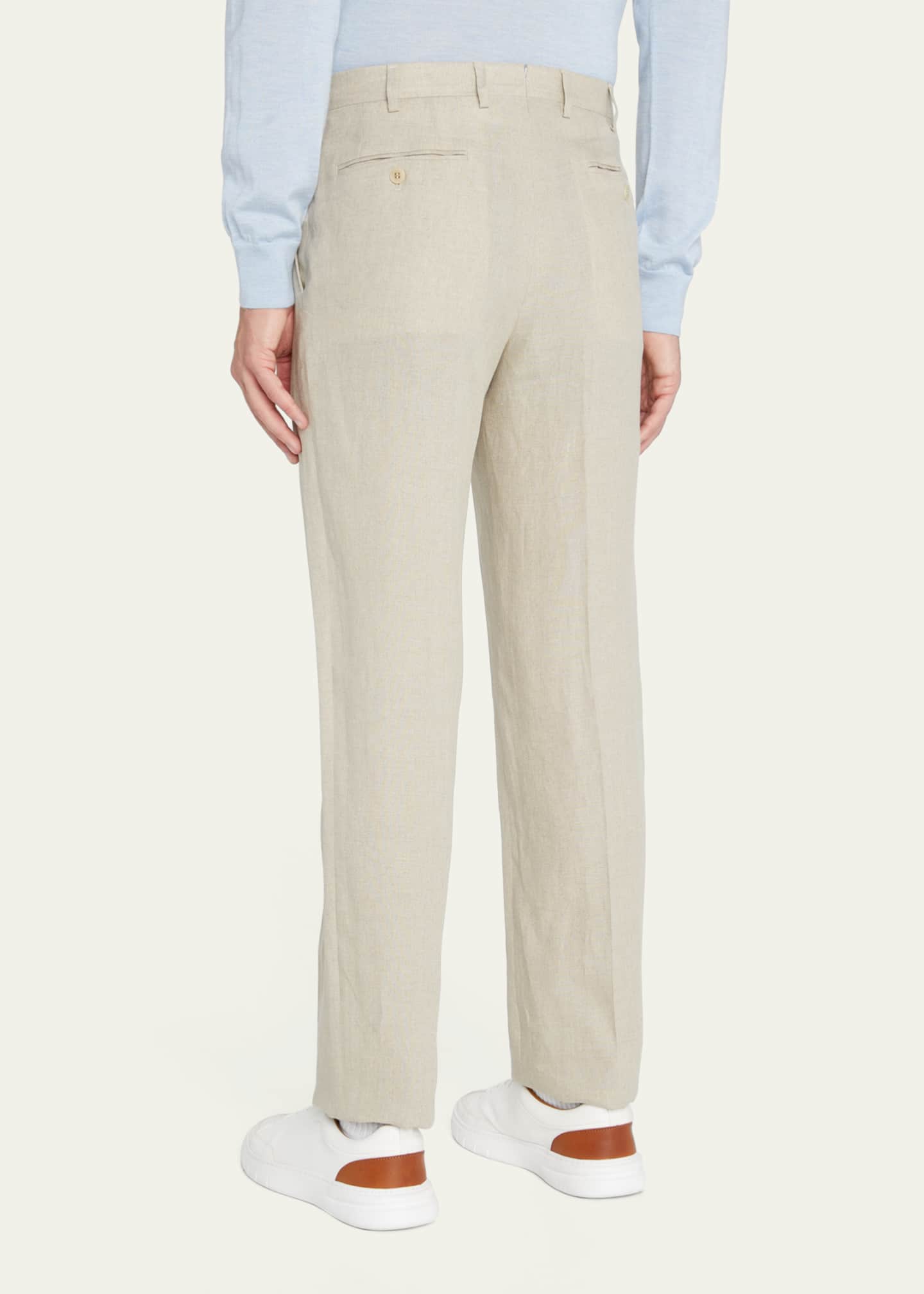 Skinny linen store trousers