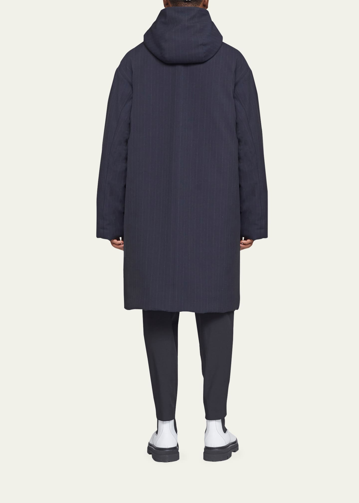 3.1 Phillip Lim Men's Puffer Parka w/ Detachable Hood Image 3 of 5