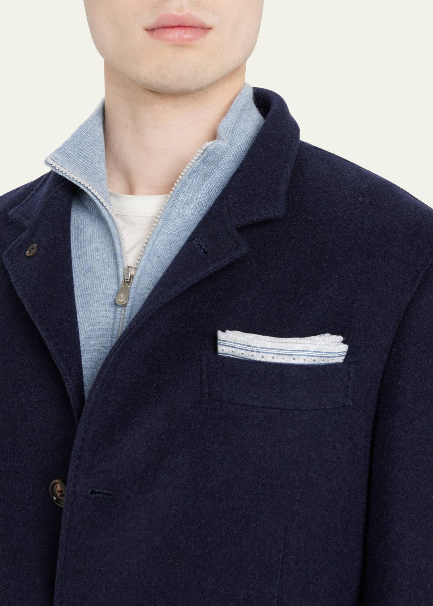 Brunello Cucinelli Men's Cashmere Blazer Coat Image 5 of 5