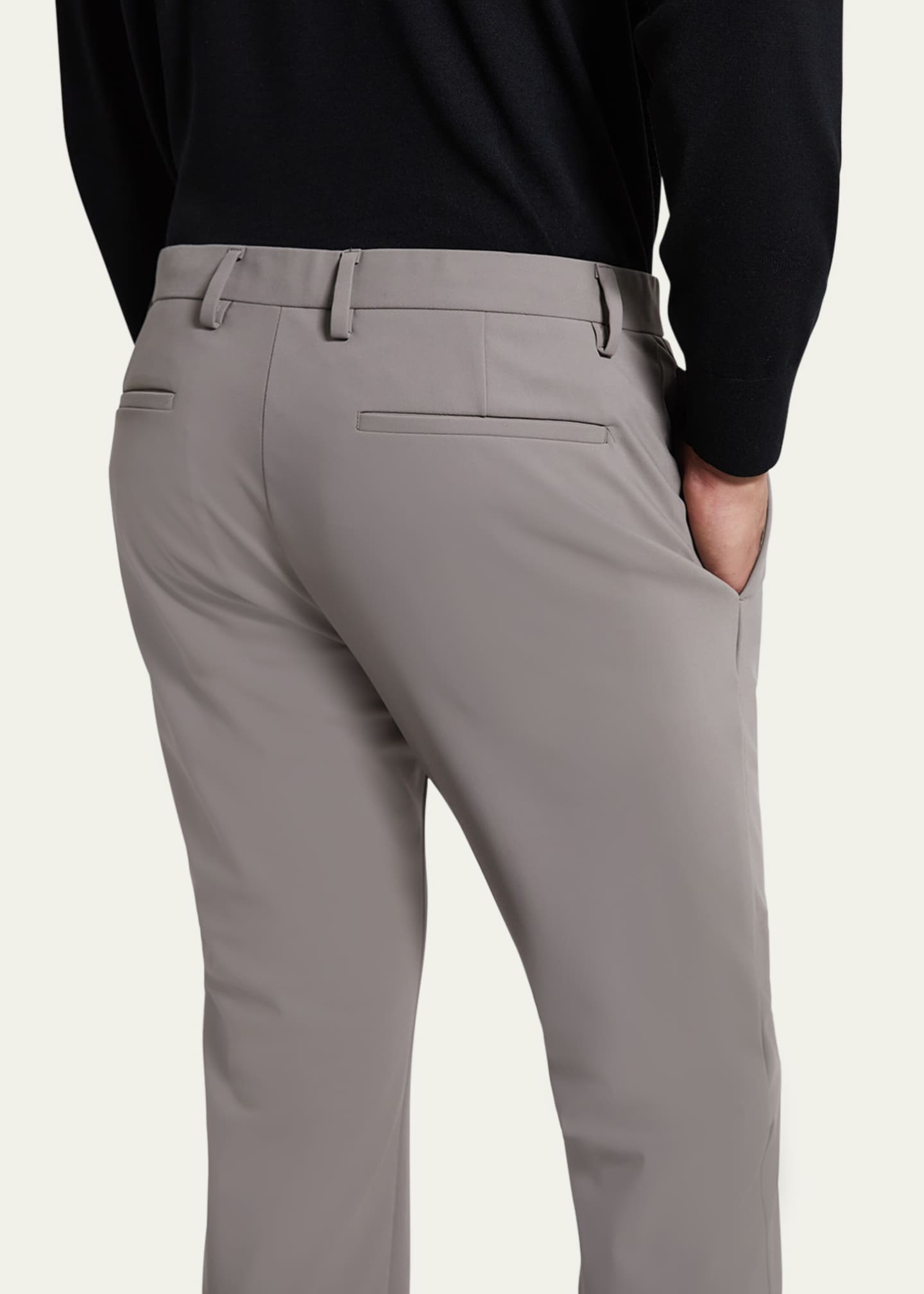 Theory Men's Zaine Precision Ponte Slim-Straight Chino-Style Pants Image 5 of 5