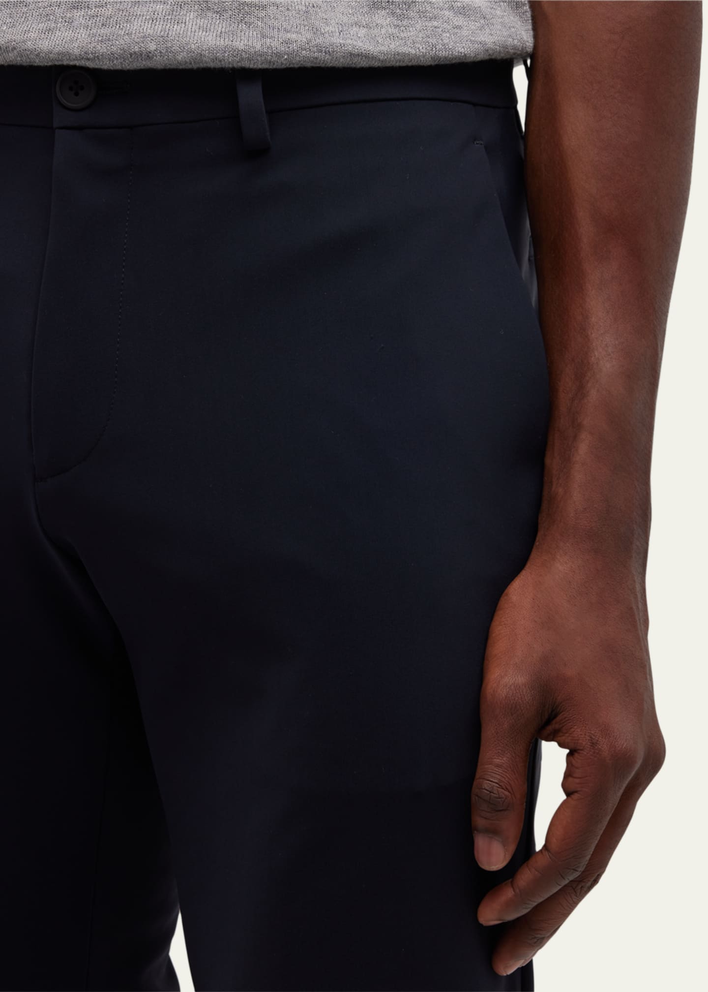 Theory Men's Zaine Precision Ponte Slim-Straight Chino-Style Pants Image 5 of 5