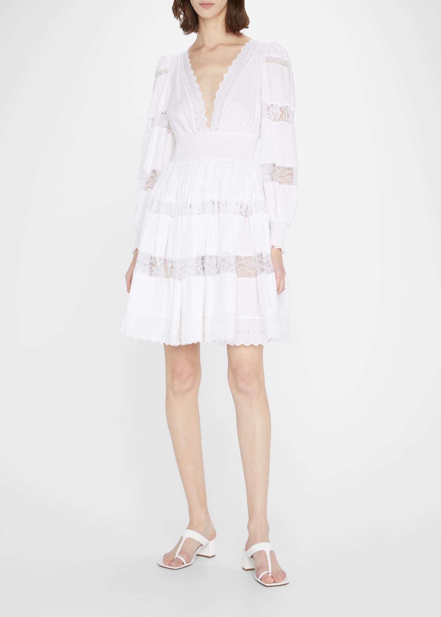 Dolce & Gabbana Dresses - Short poplin dress with Lace details White female 48