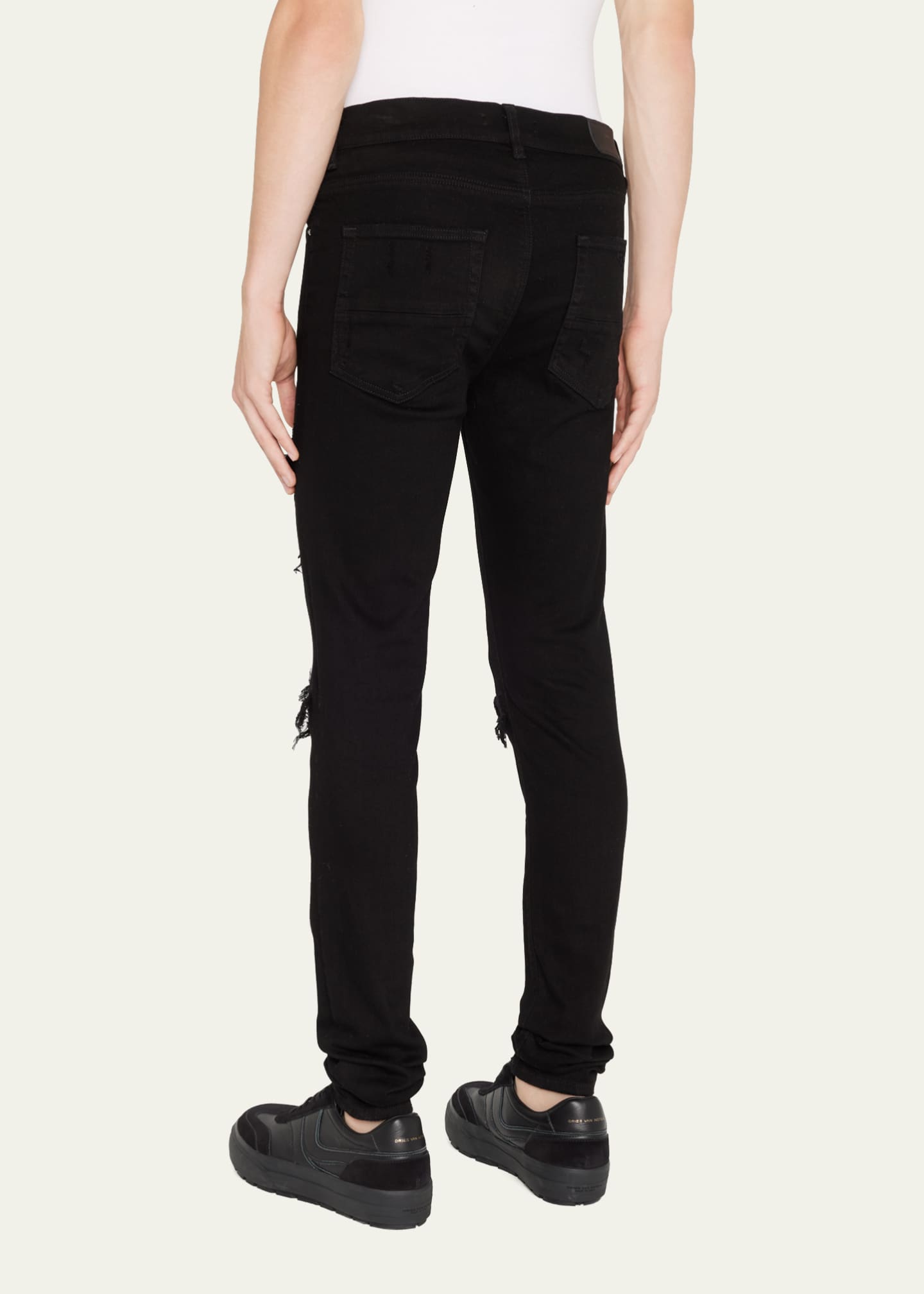 Amiri Men's MX1 Destroyed Skinny Jeans - Bergdorf Goodman