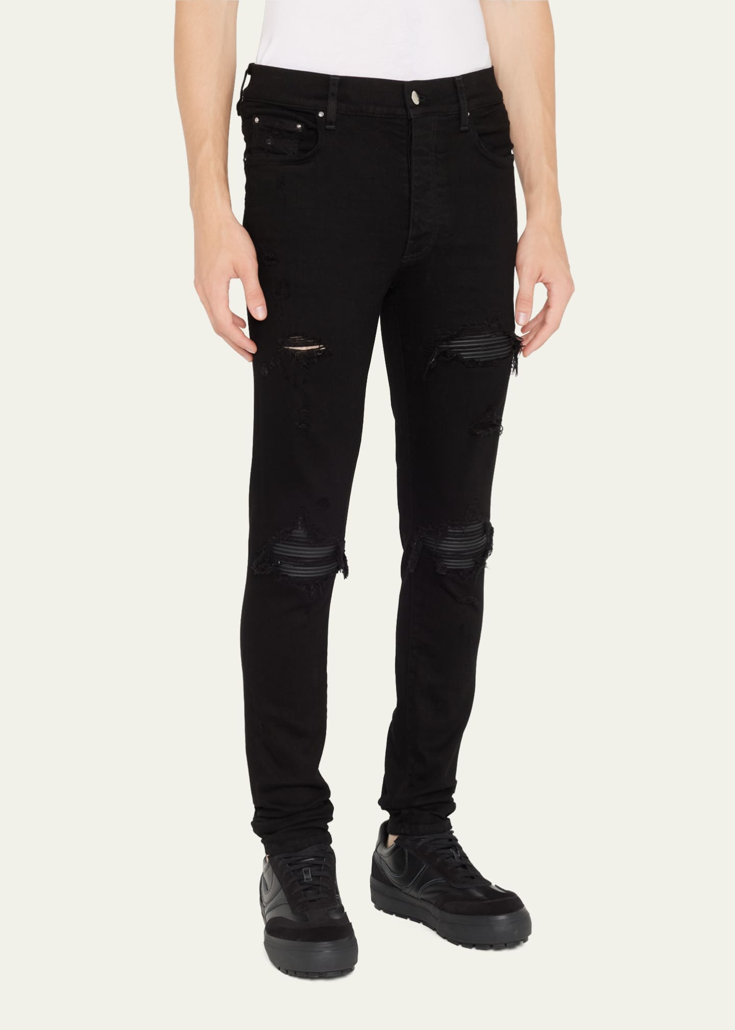 Amiri Men's MX1 Destroyed Skinny Jeans