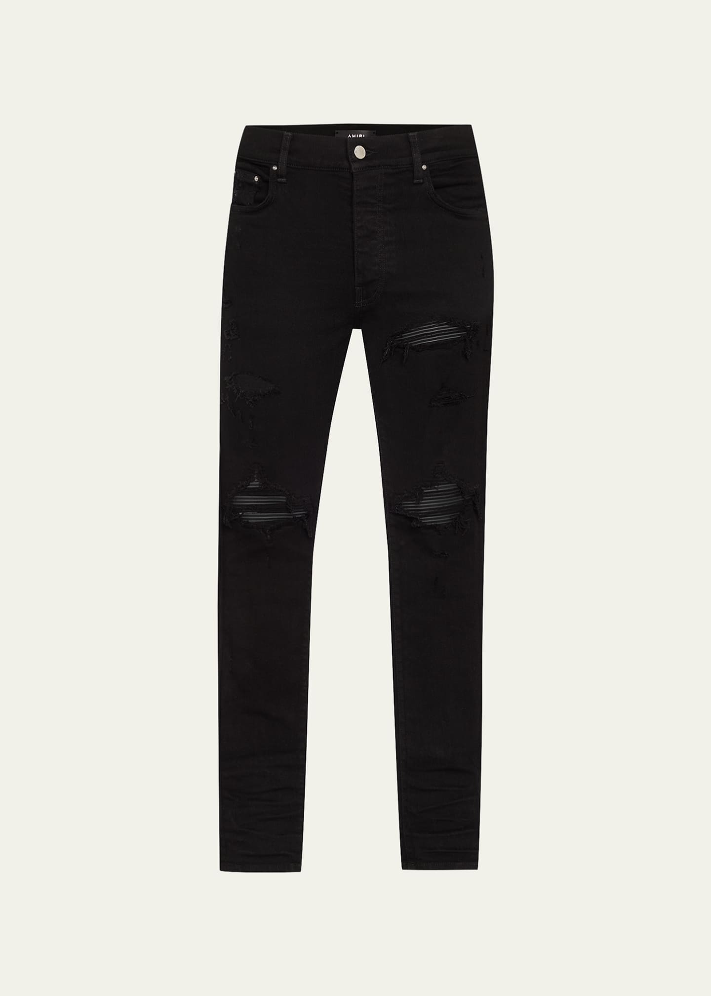 Amiri Men's MX1 Destroyed Skinny Jeans - Bergdorf Goodman