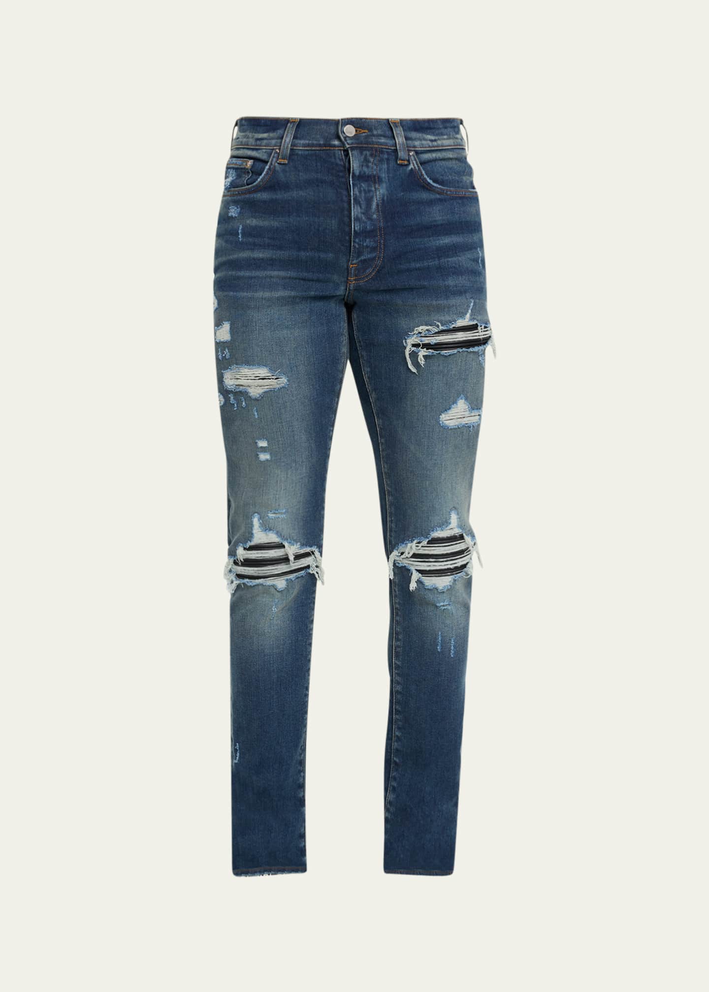 Amiri Men's MX1 Destroyed Skinny Jeans Image 1 of 5