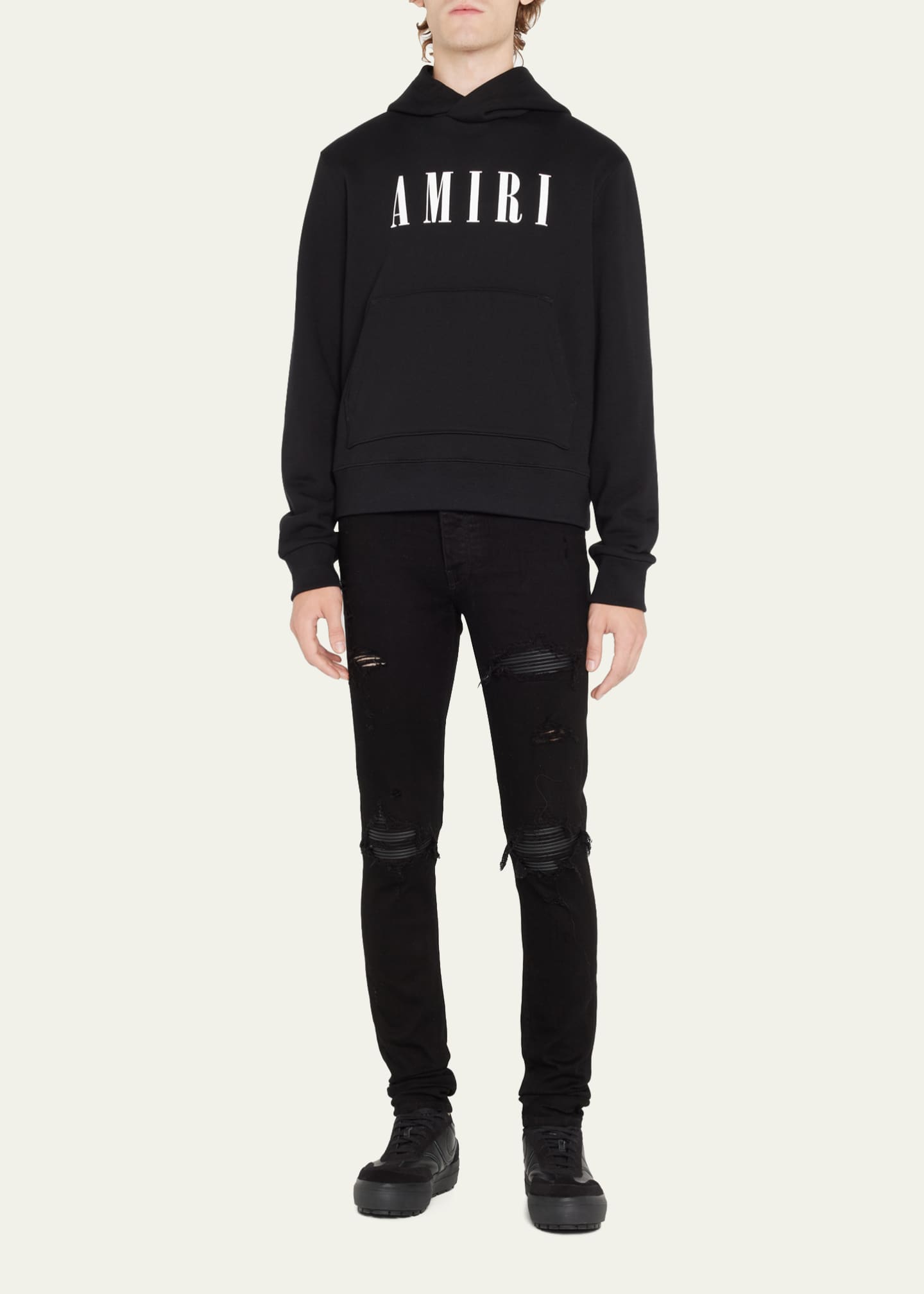 Amiri large 2025 logo hoodie