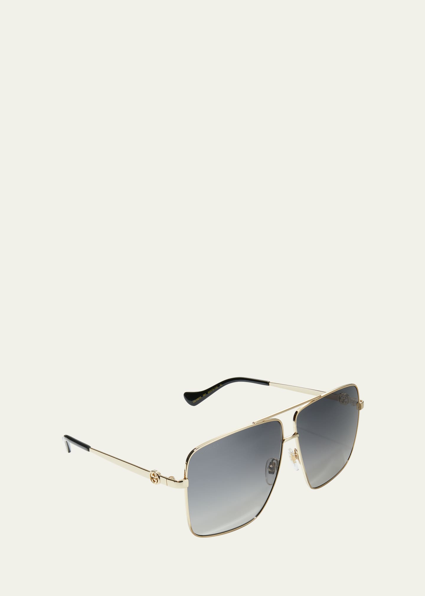 Gucci Square Metal & Acetate Aviator Sunglasses - Bergdorf Goodman