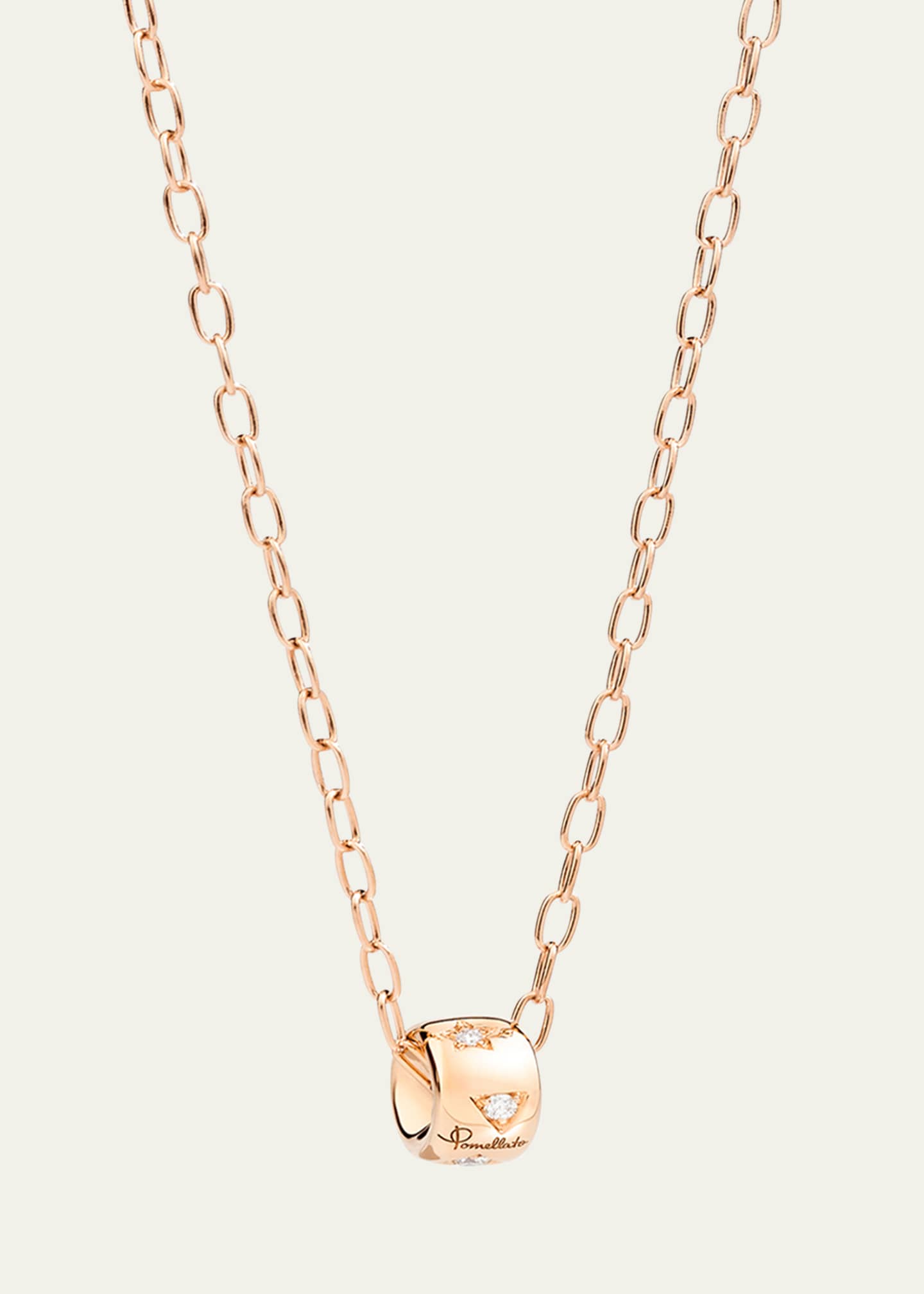 Pomellato Iconica 18K Rose Gold Diamond Pendant Necklace Image 1 of 4