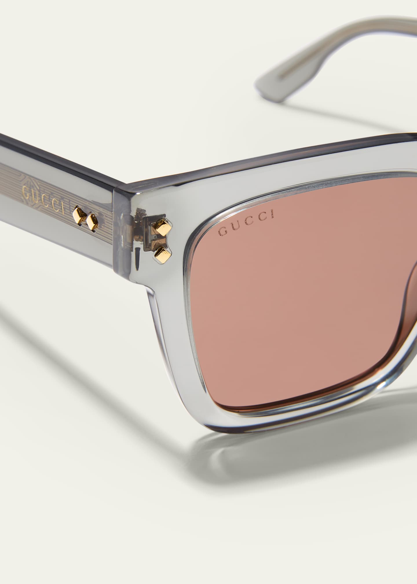 Gucci Men's Rectangle Acetate Sunglasses Bergdorf Goodman