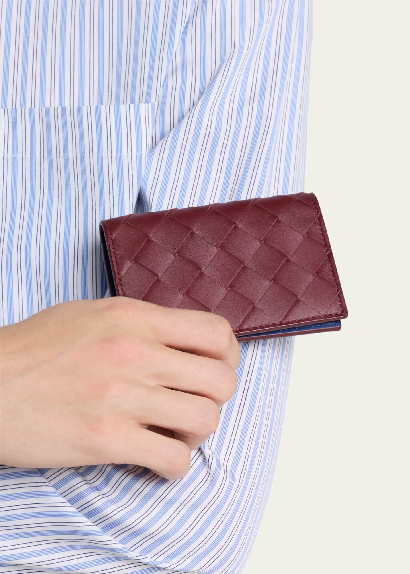 Bottega Veneta Men's Intreccio Leather Wallet