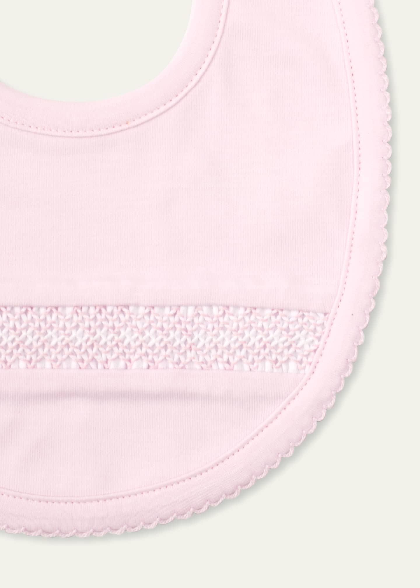 Kissy Kissy Girl's Hand-Smocked Pima Cotton Baby Bib Image 2 of 2