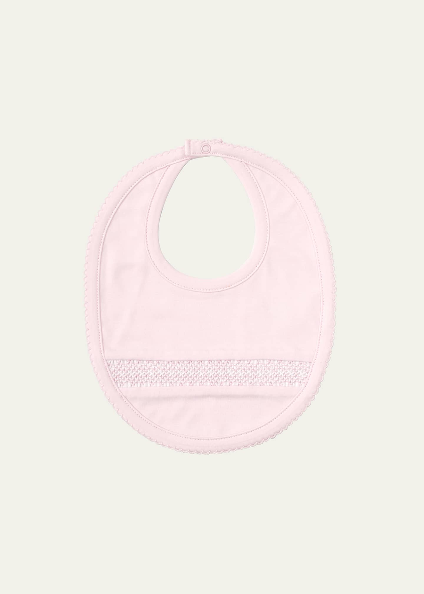Kissy Kissy Girl's Hand-Smocked Pima Cotton Baby Bib Image 1 of 2
