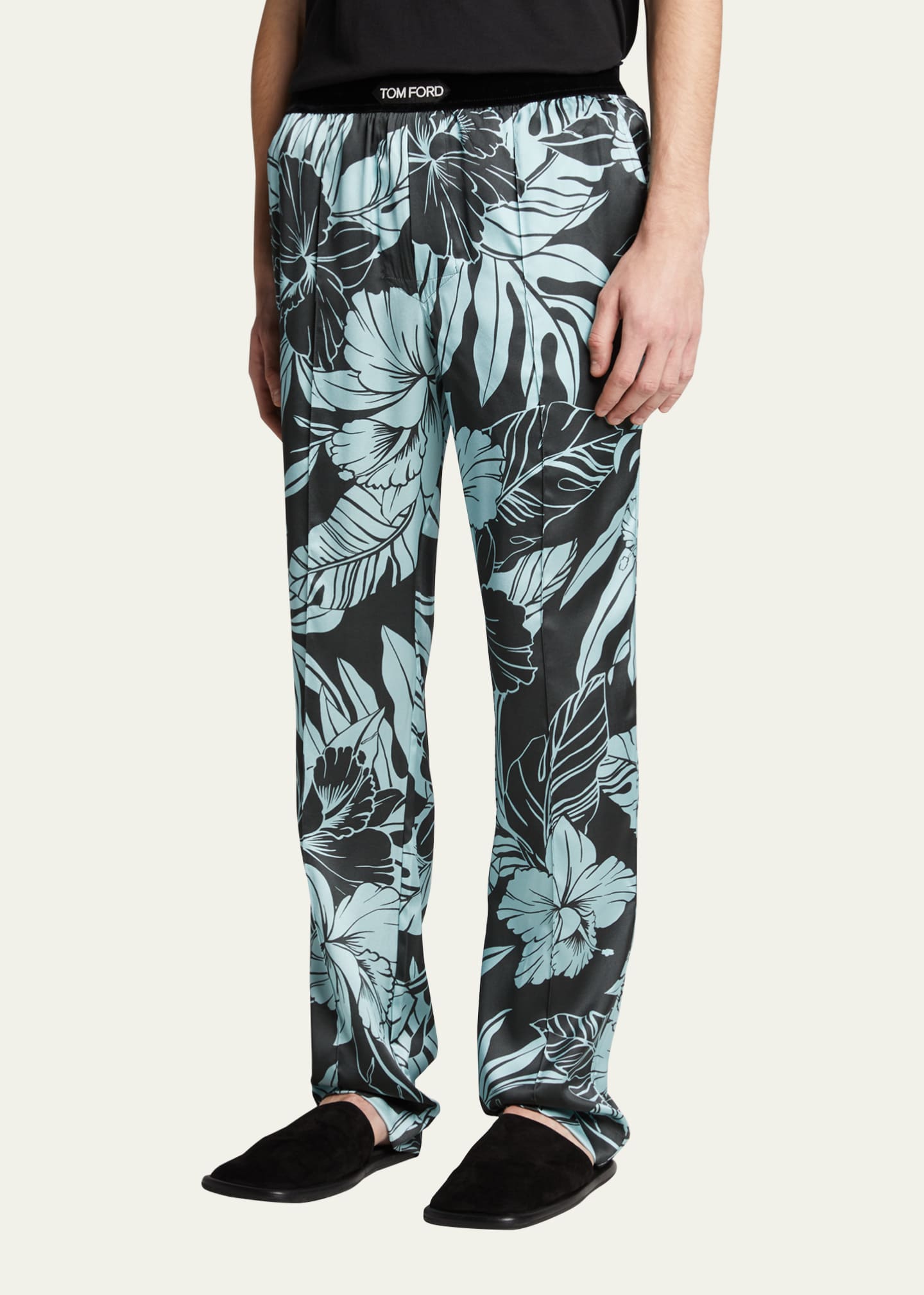 TOM FORD Men's Printed Silk Pajama Pants - Bergdorf Goodman