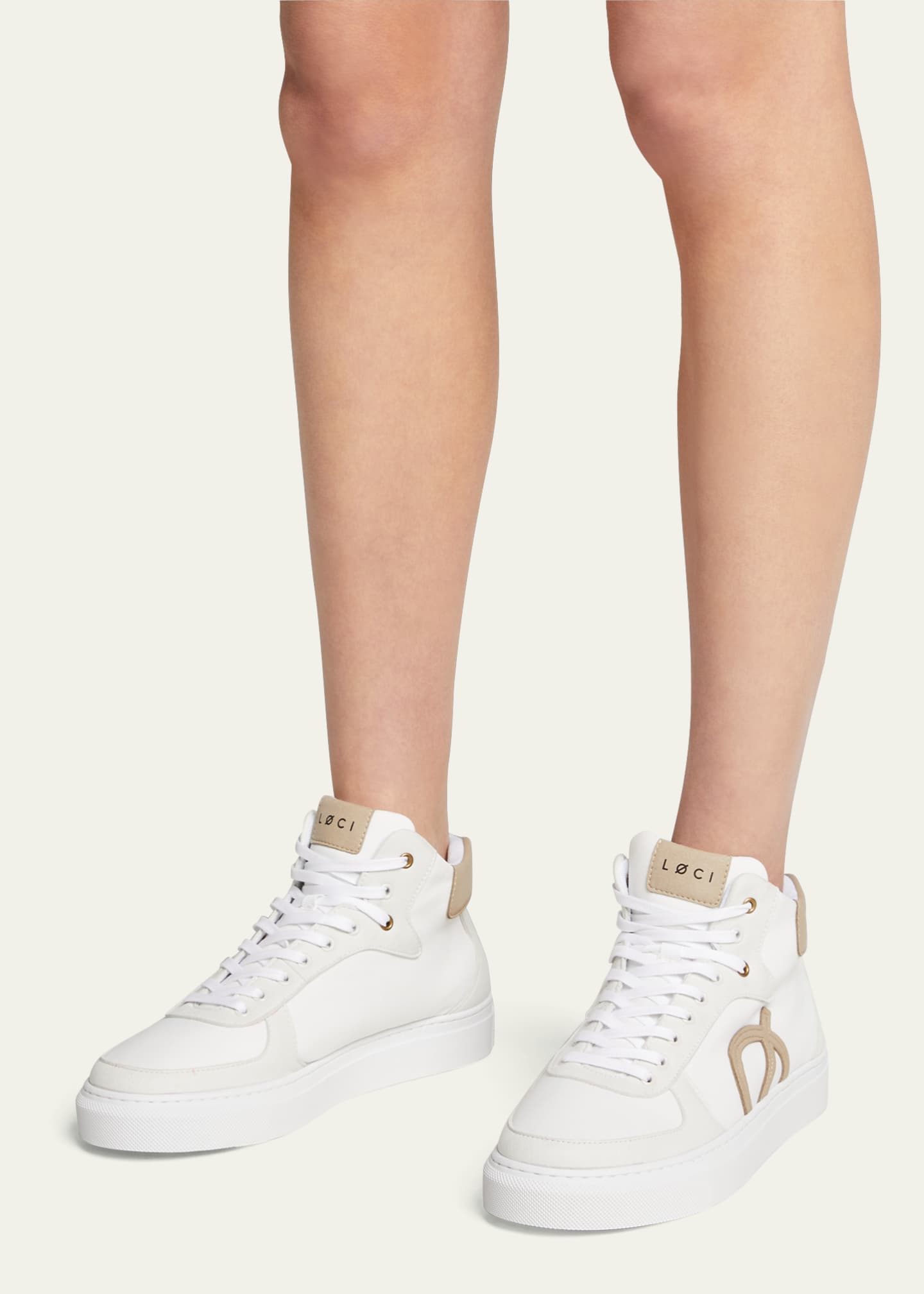 LOCI Eleven Colorblock High-Top Court Sneakers - Made with Recycled Nylon Image 2 of 5