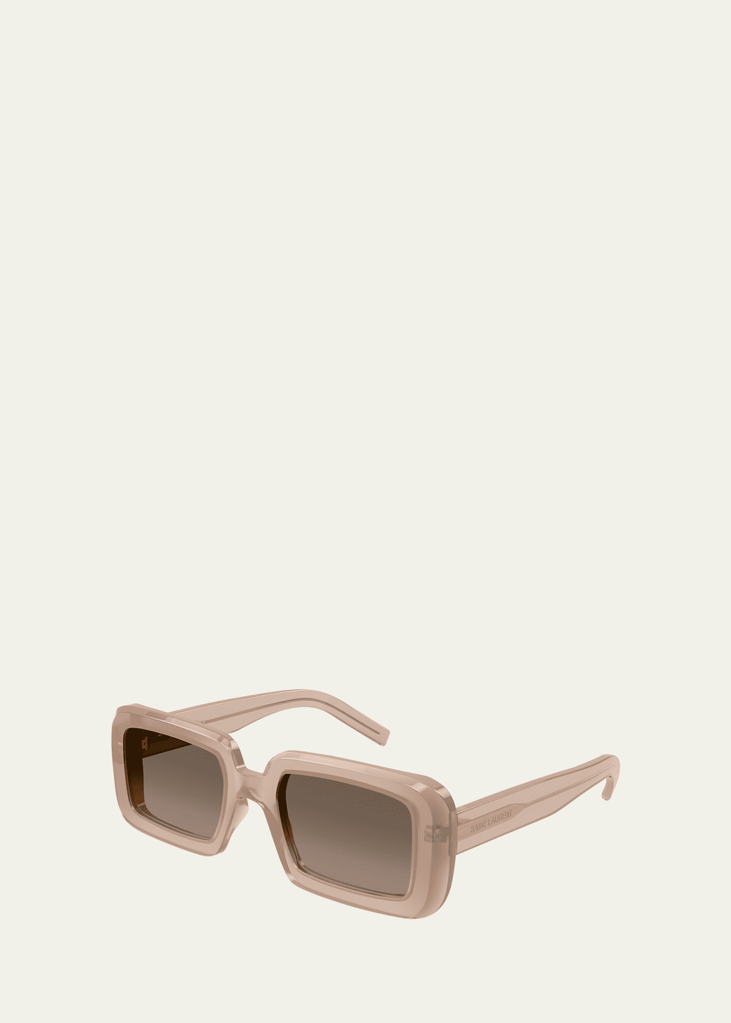 Saint Laurent Sunrise Thick Rectangle Acetate Sunglasses Image 2 of 3