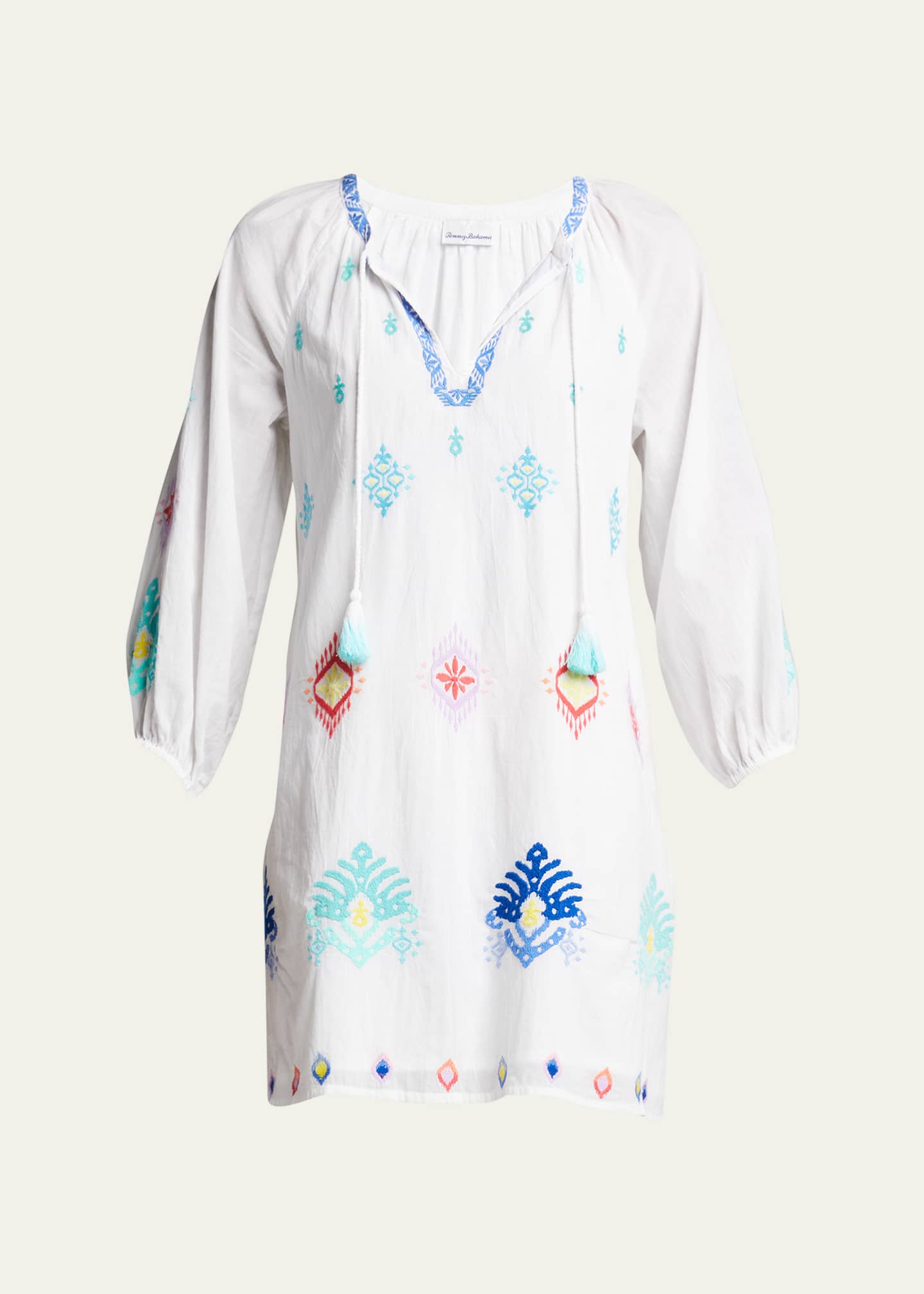 Tommy Bahama Watercolor Ikat Split Neck Tunic