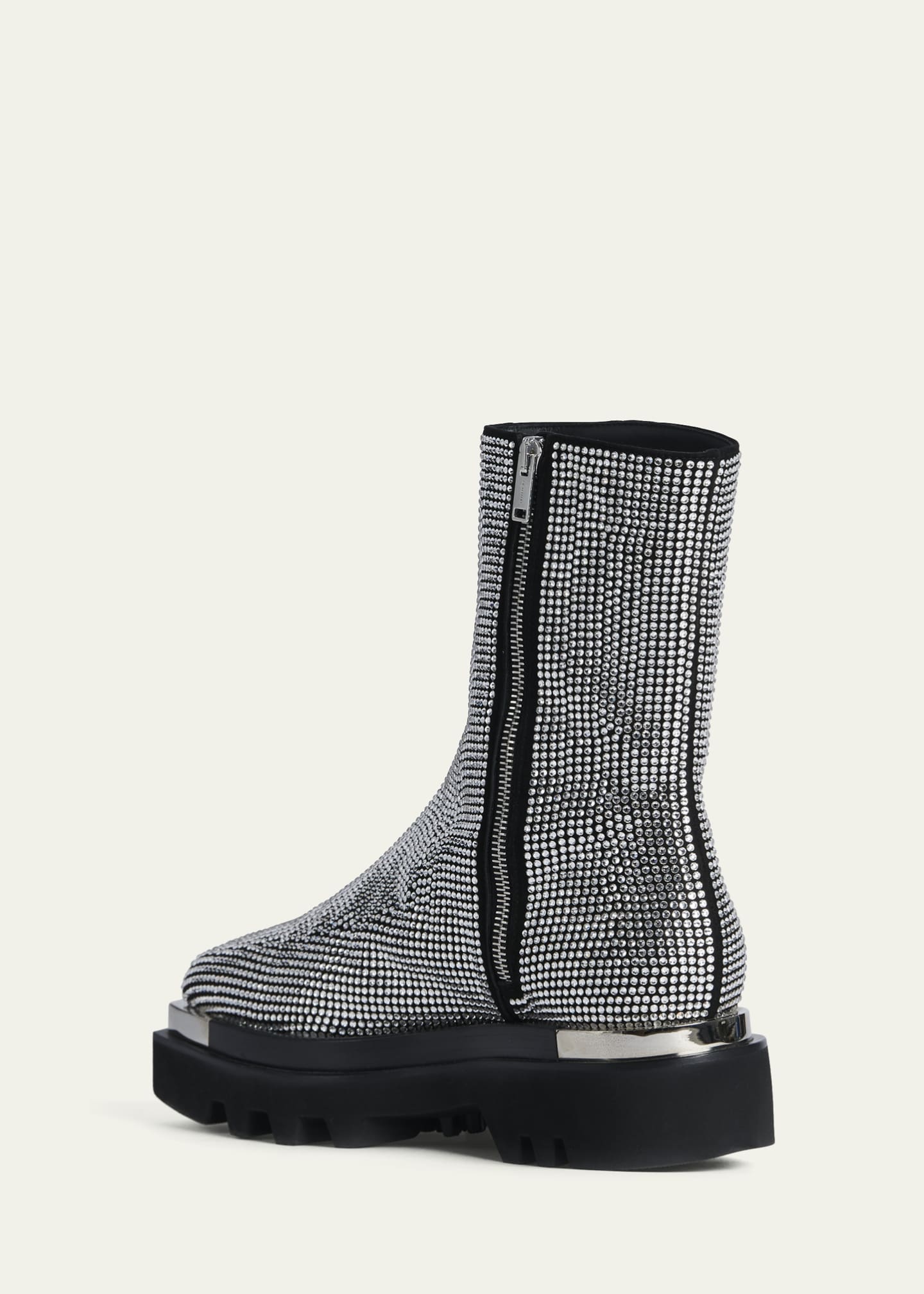 Peter Do Crystal Stud Zip Combat Boots Image 3 of 4