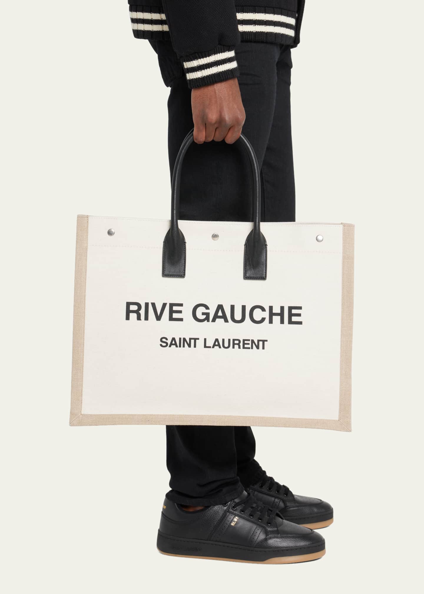 Saint Laurent Rive Gauche Canvas Pouch