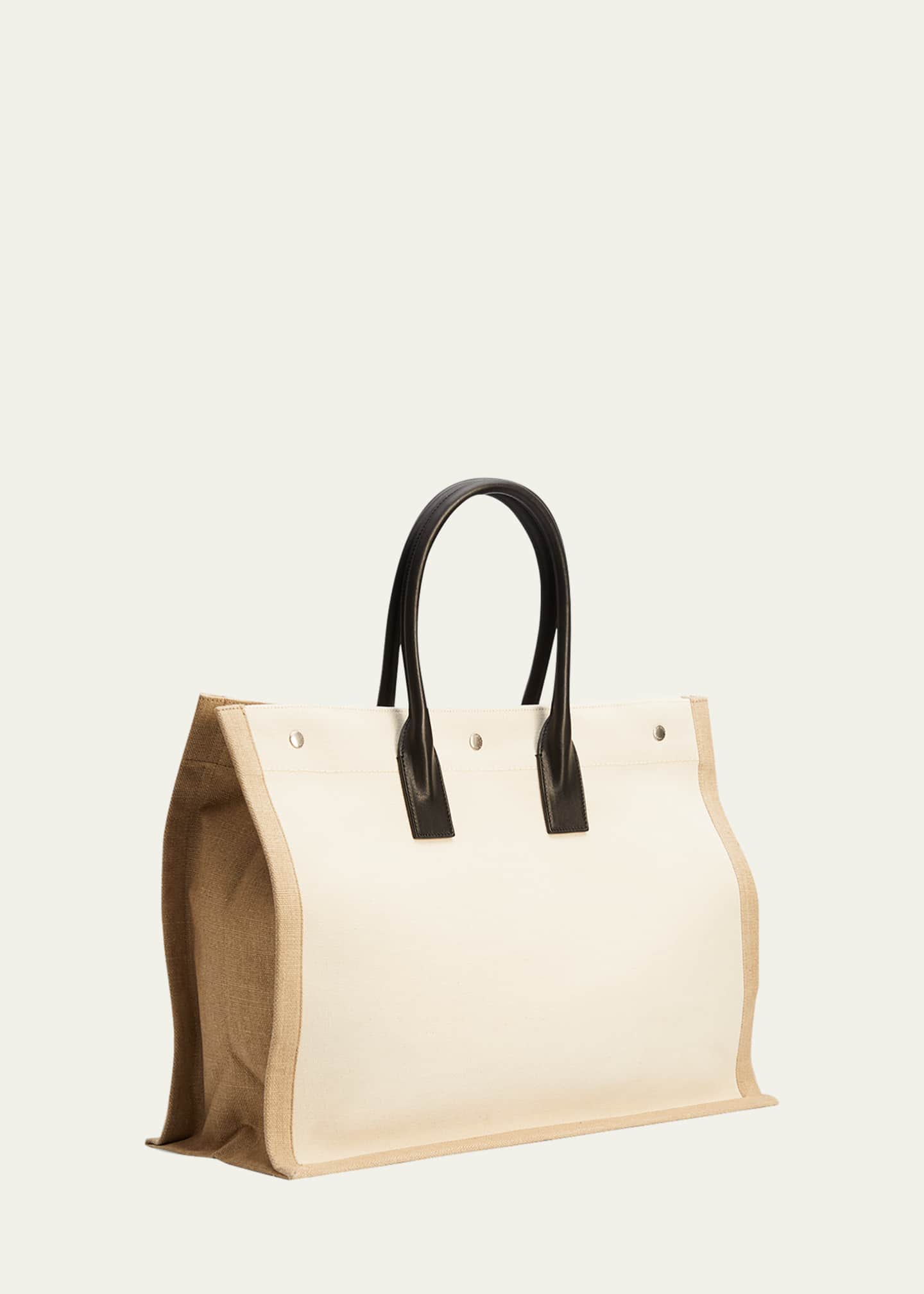 Saint Laurent Men Sand Canvas Rive Gauche Clutch main image 1