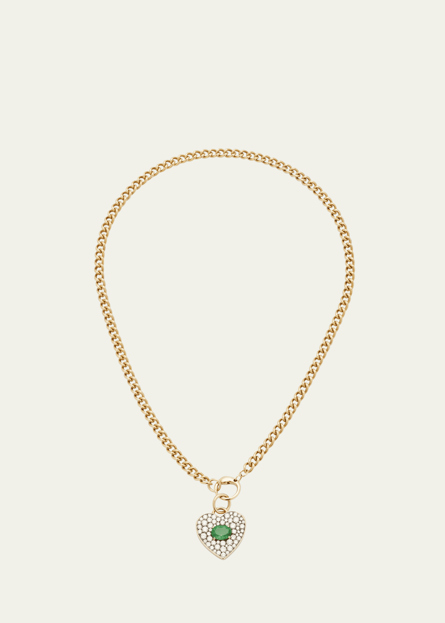 Emerald and diamond hotsell heart pendant
