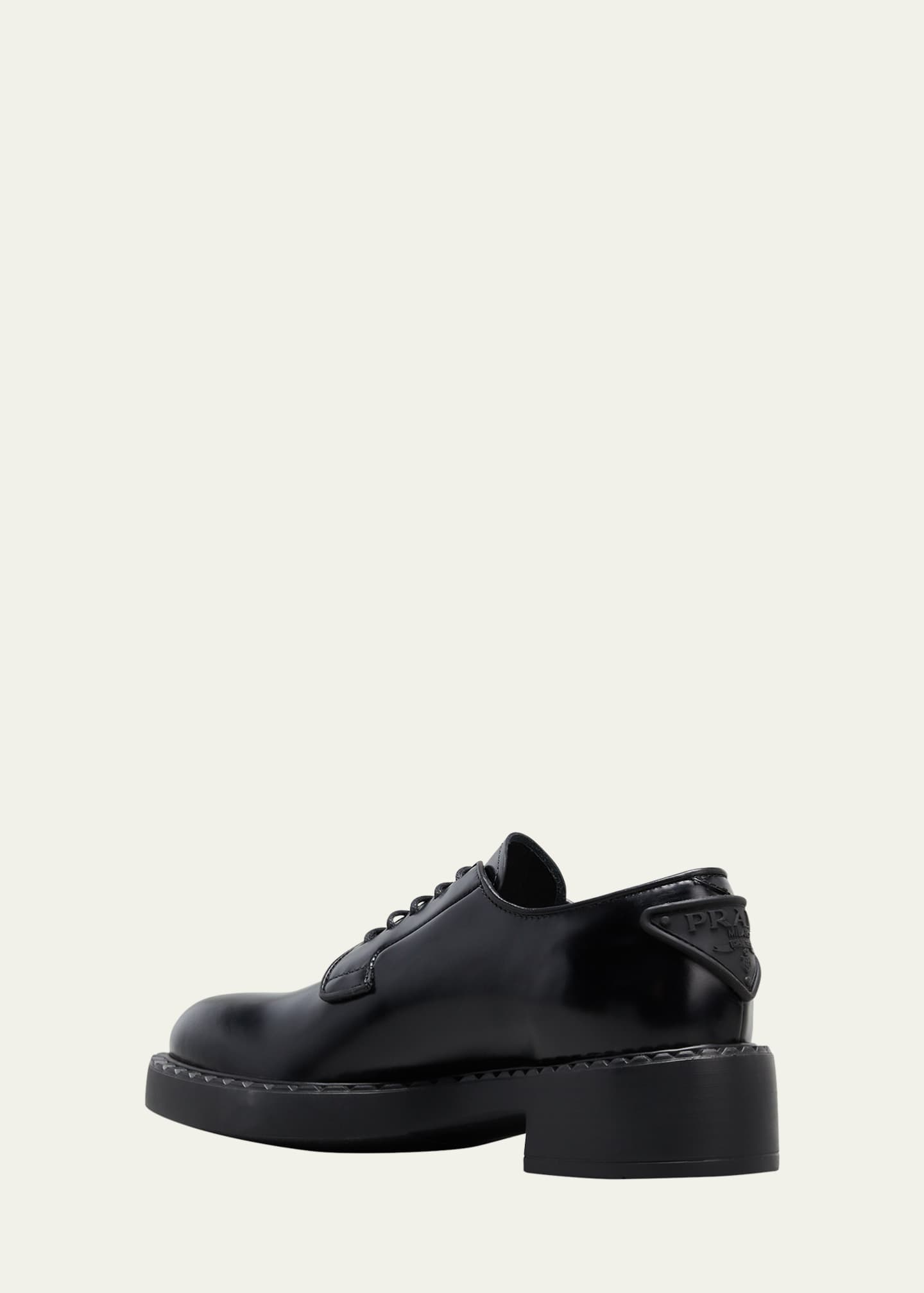 Prada Leather Lace-Up Derby Loafers - Bergdorf Goodman