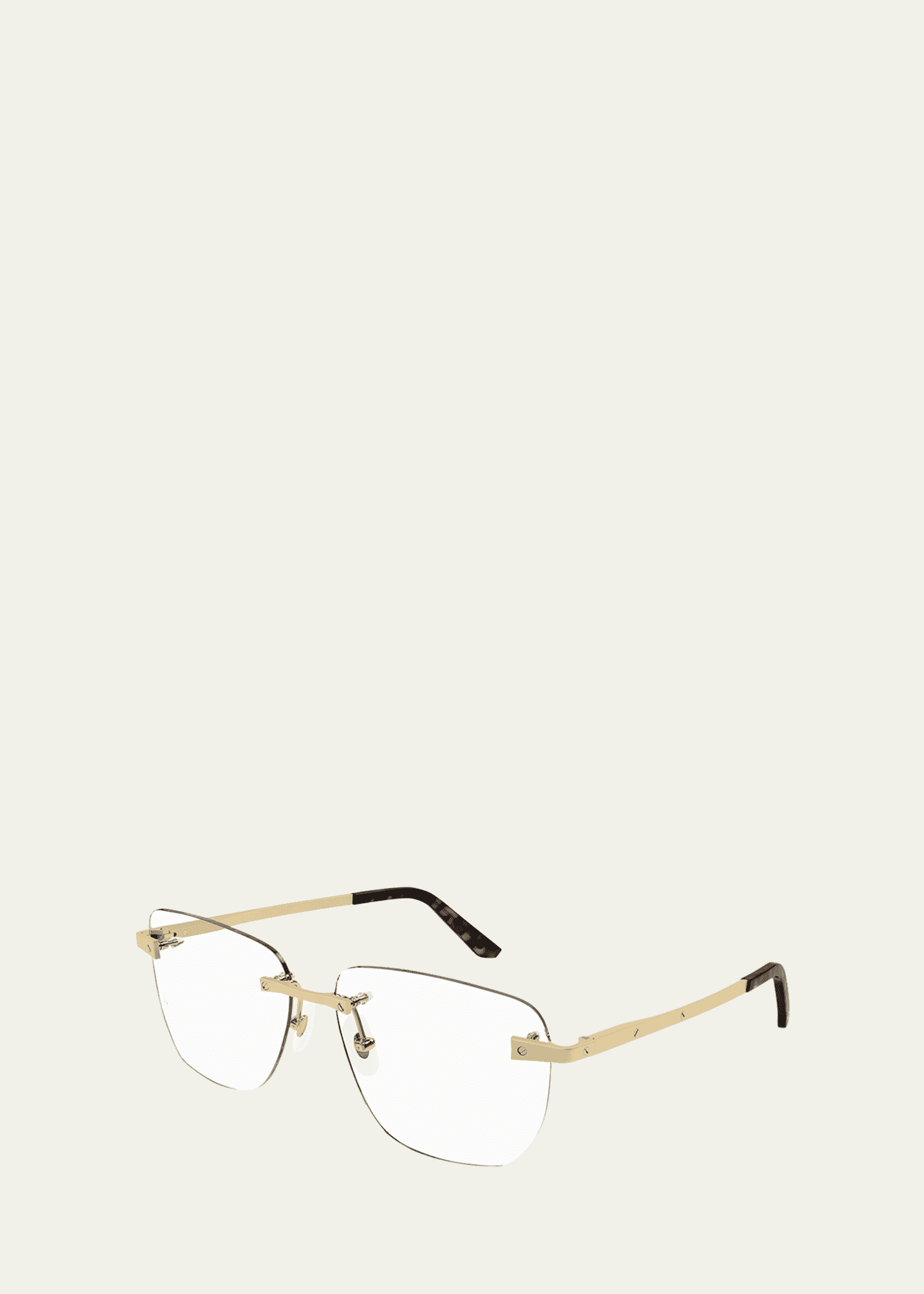 Cartier Men's Rimless Metal Optical Glasses Image 2 of 5