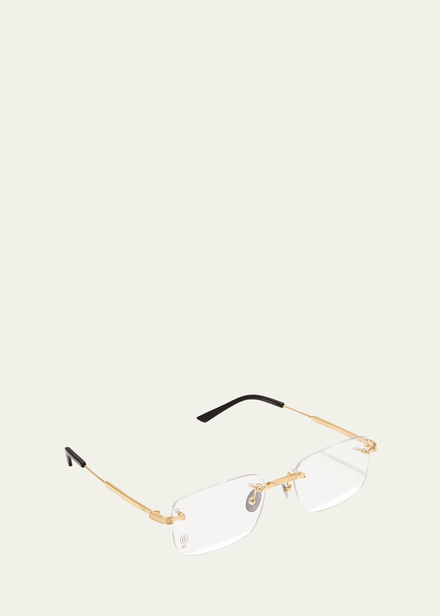 Cartier Men's Rectangle Titanium Optical Glasses Image 2 of 5