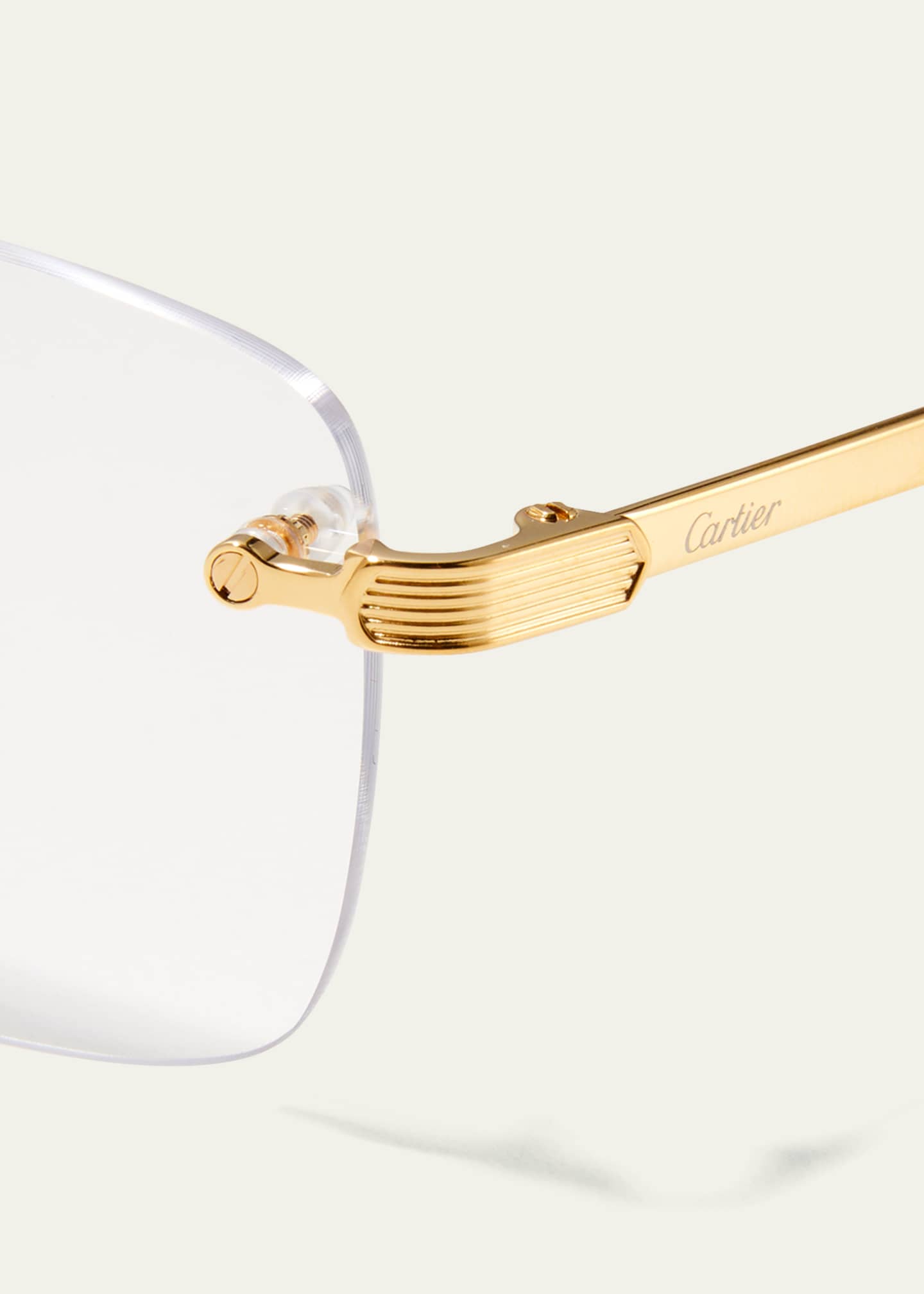 Cartier Men s Rectangle Titanium Optical Glasses Bergdorf Goodman