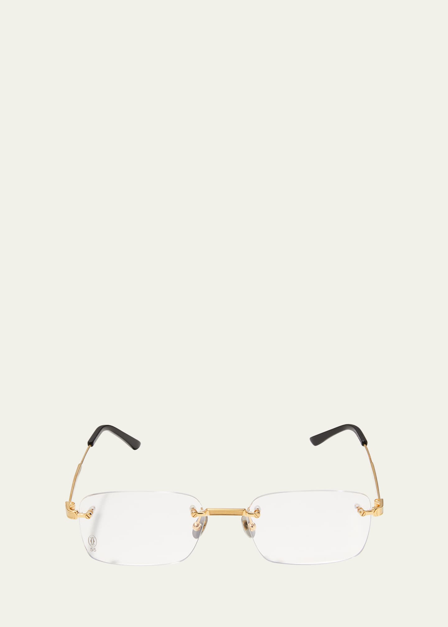 Cartier Men s Rectangle Titanium Optical Glasses