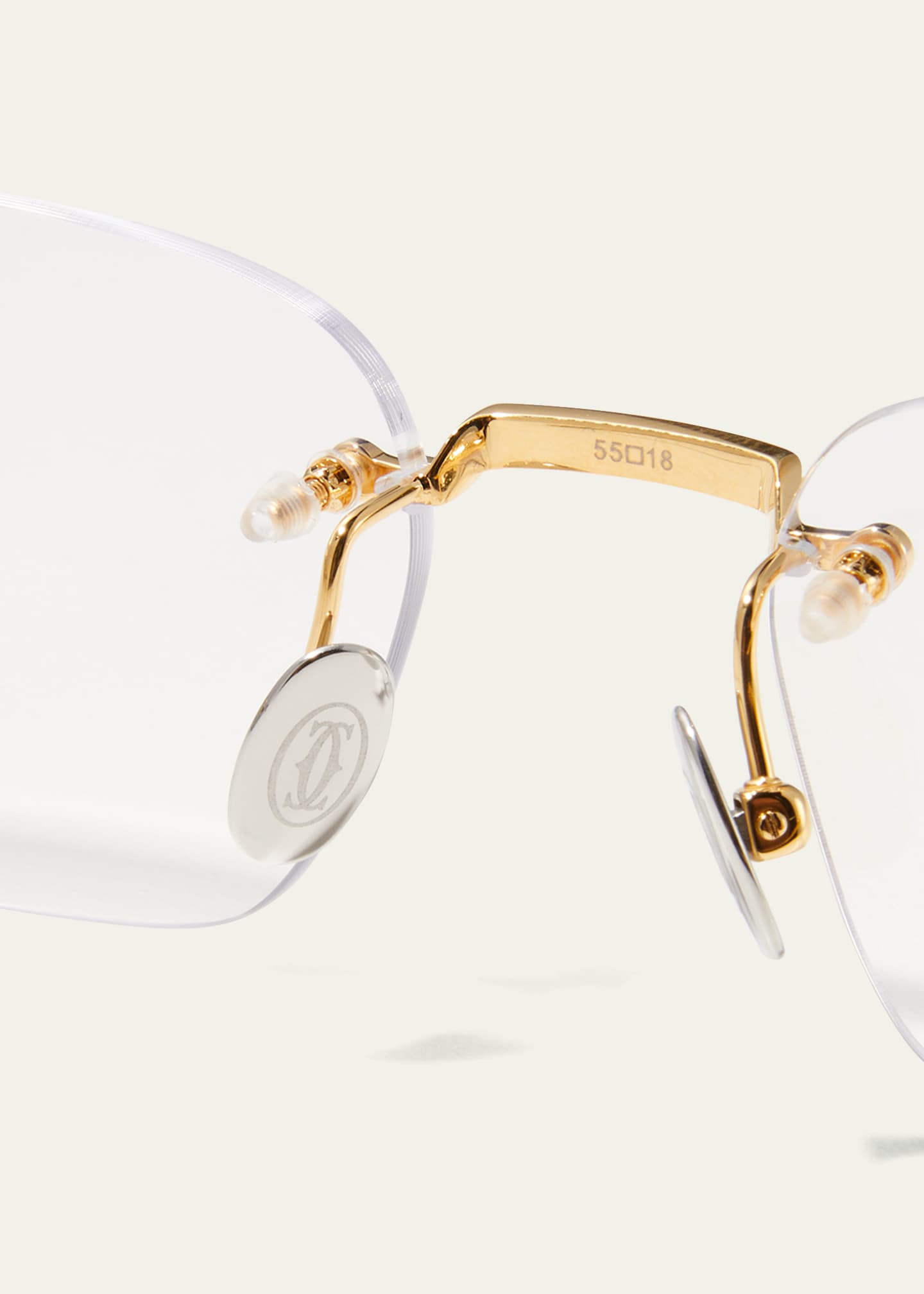 Cartier Men's Rectangle Titanium Optical Glasses Image 5 of 5