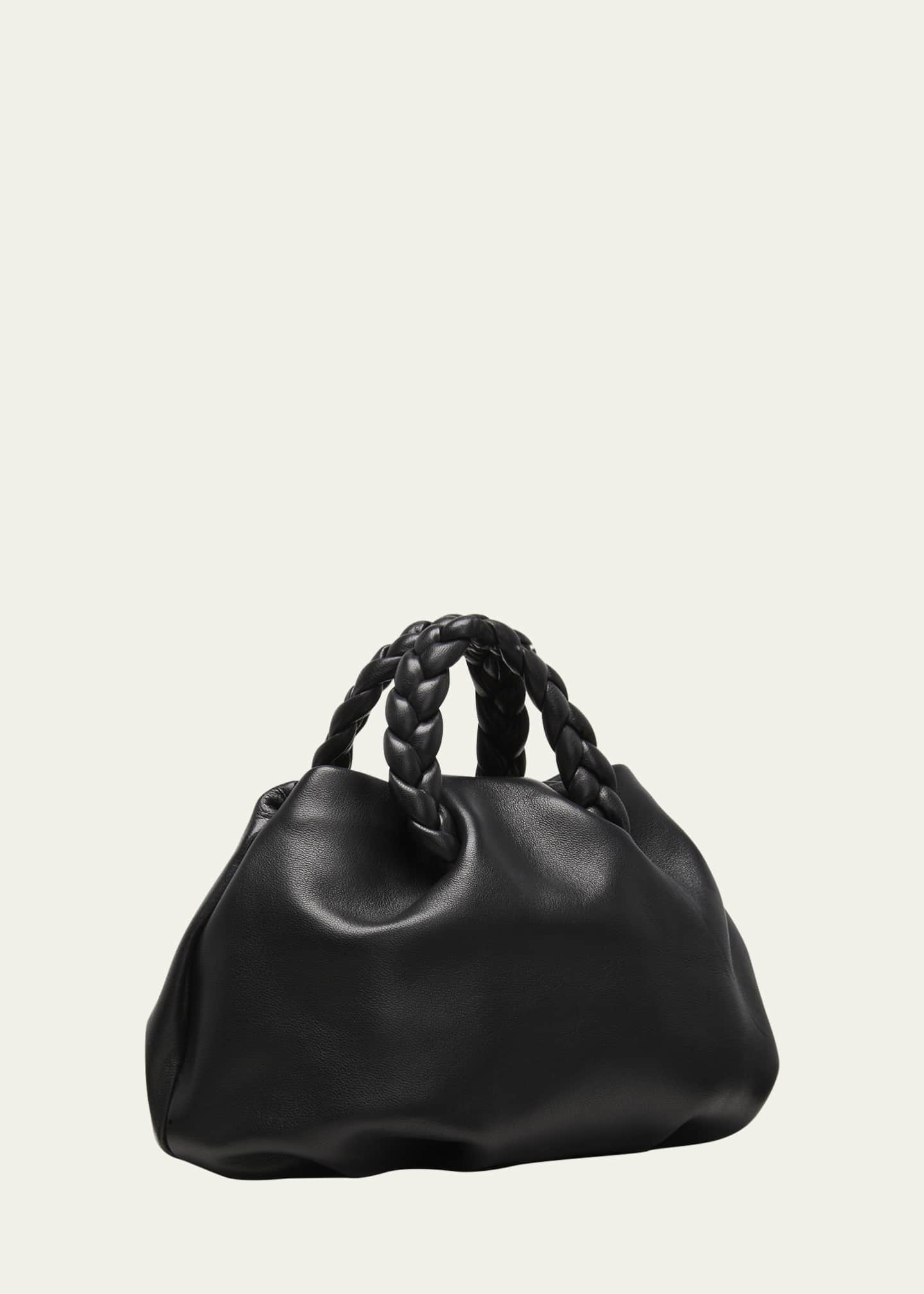 HEREU Bombon Medium Braided Leather Top-Handle Bag
