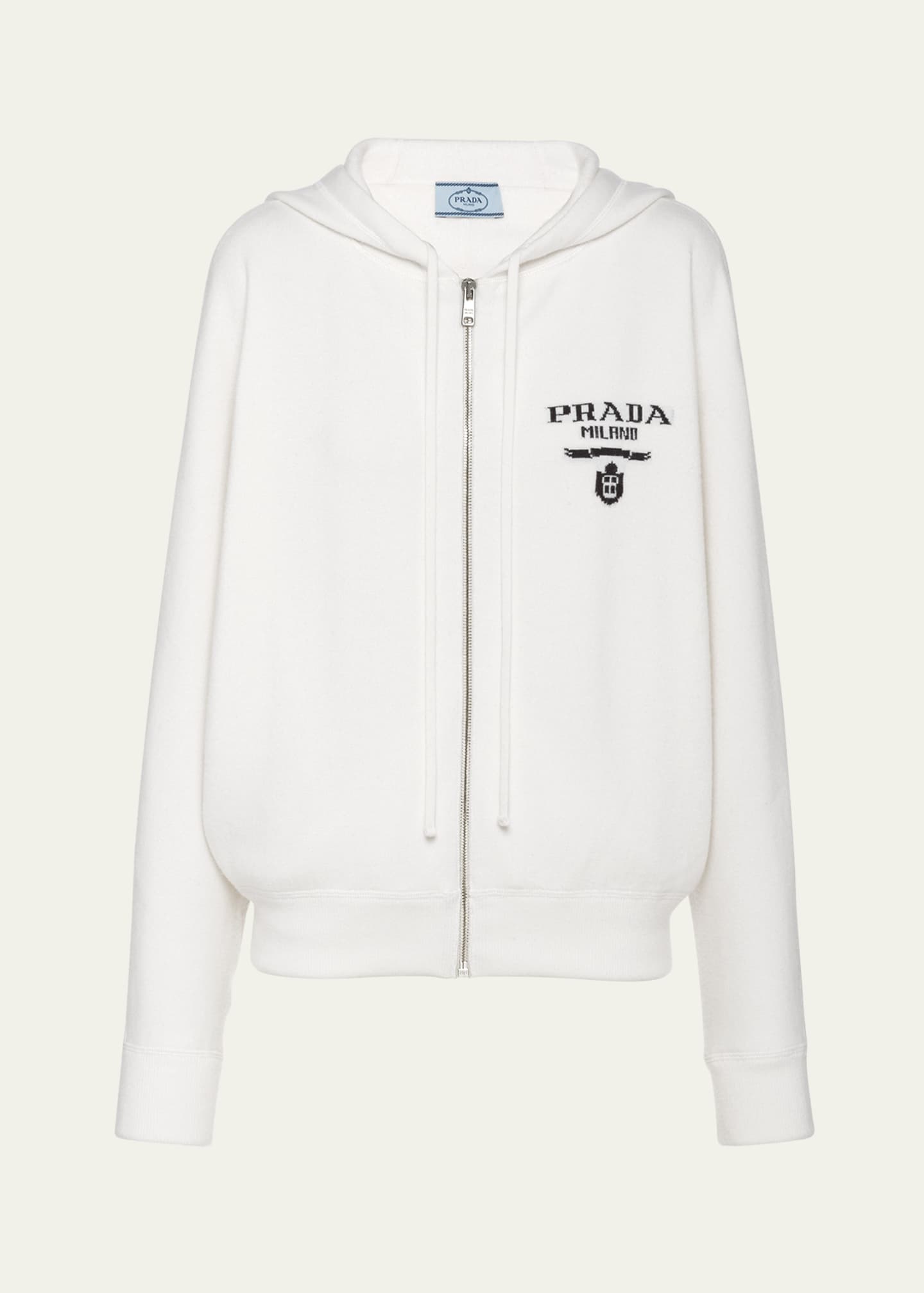 Prada white sweatshirt hot sale