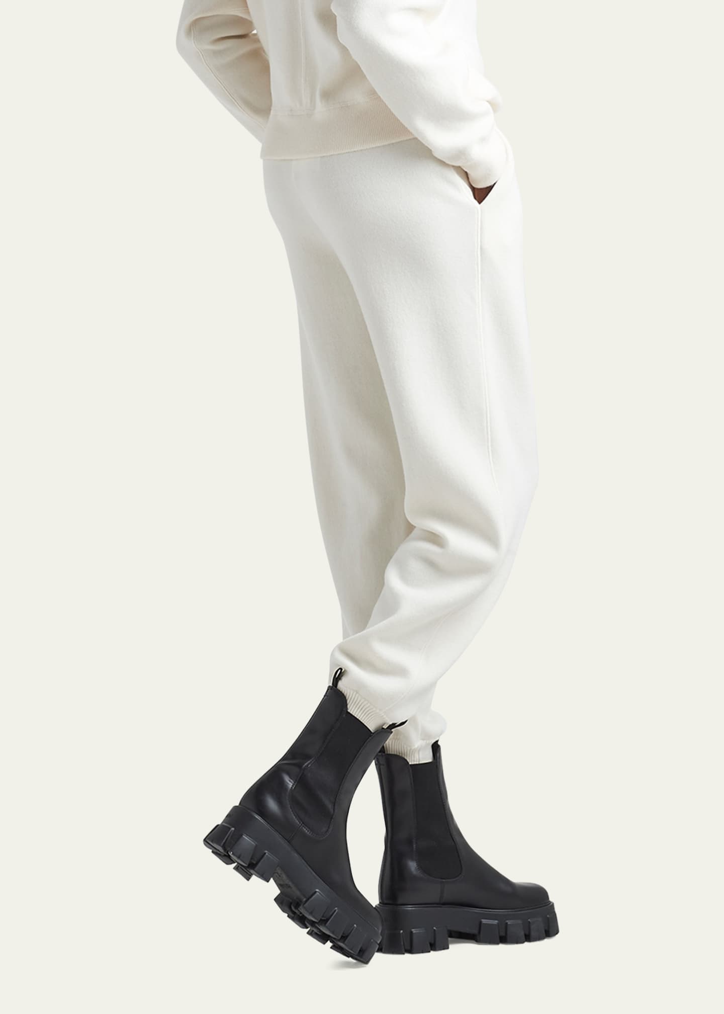Prada Cashmere Jogger Pants with Logo Detail Image 3 of 4