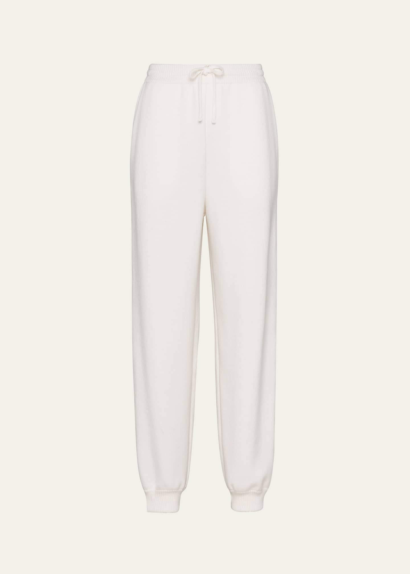 Prada Cashmere Jogger Pants with Logo Detail Image 1 of 4